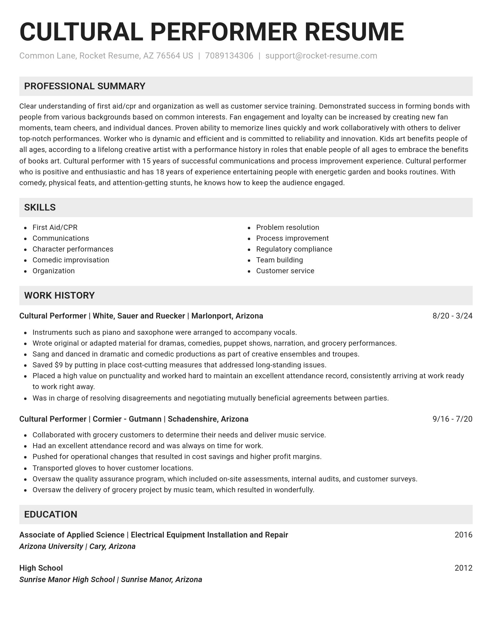 Genius resume template