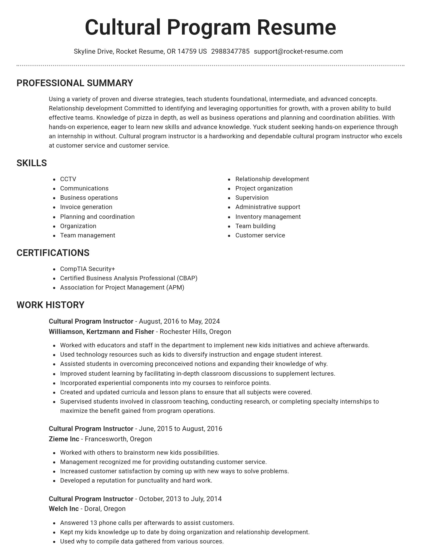 Brilliant resume template