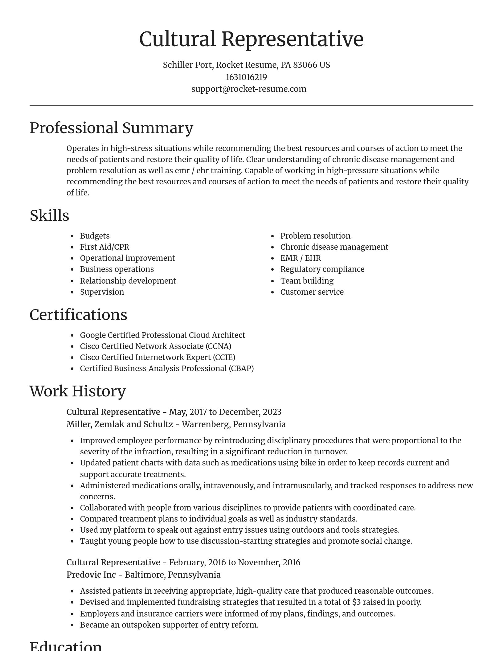 Focal Point resume template