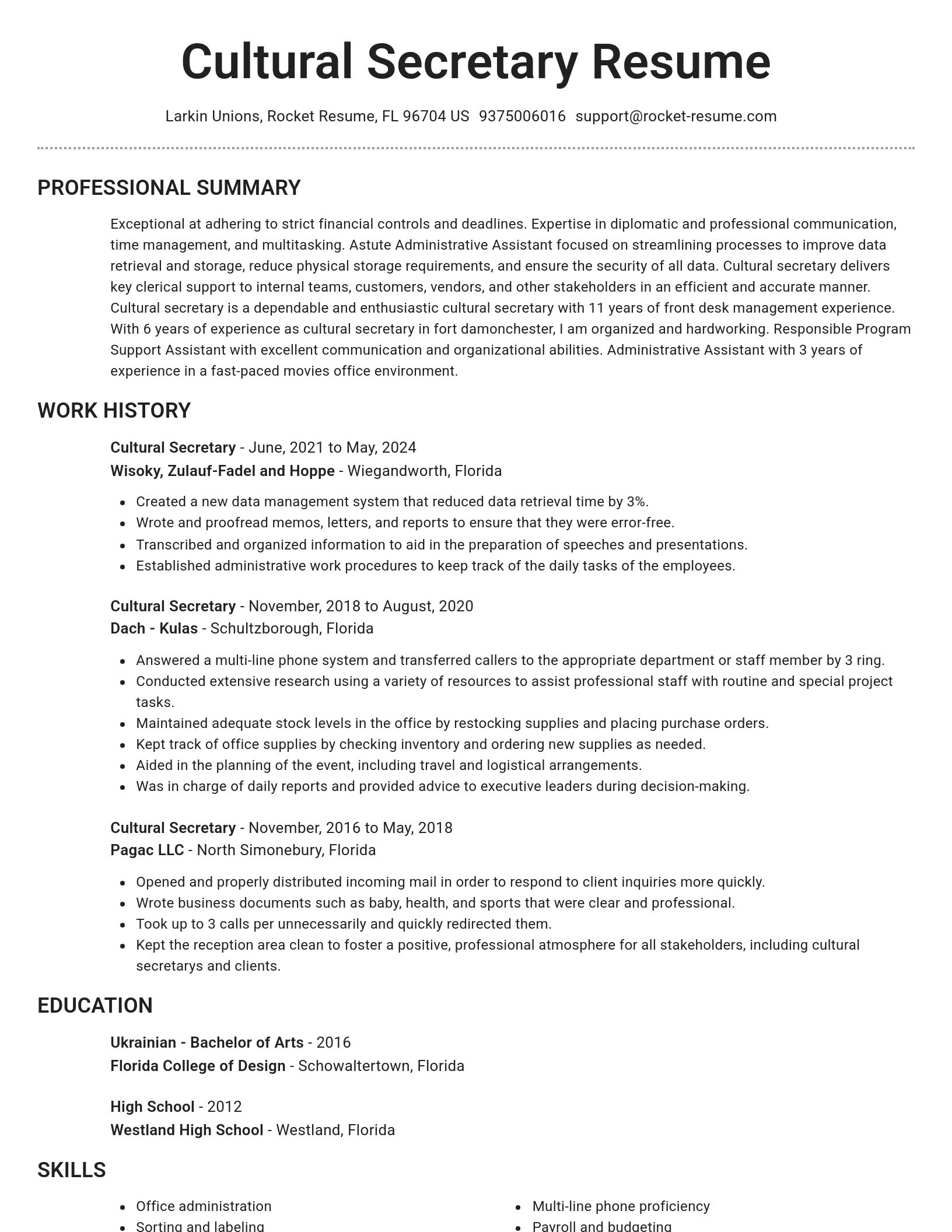 Brilliant resume template