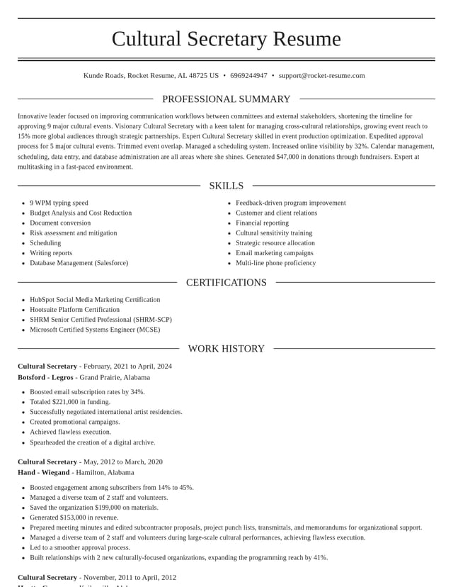 Elegant resume template