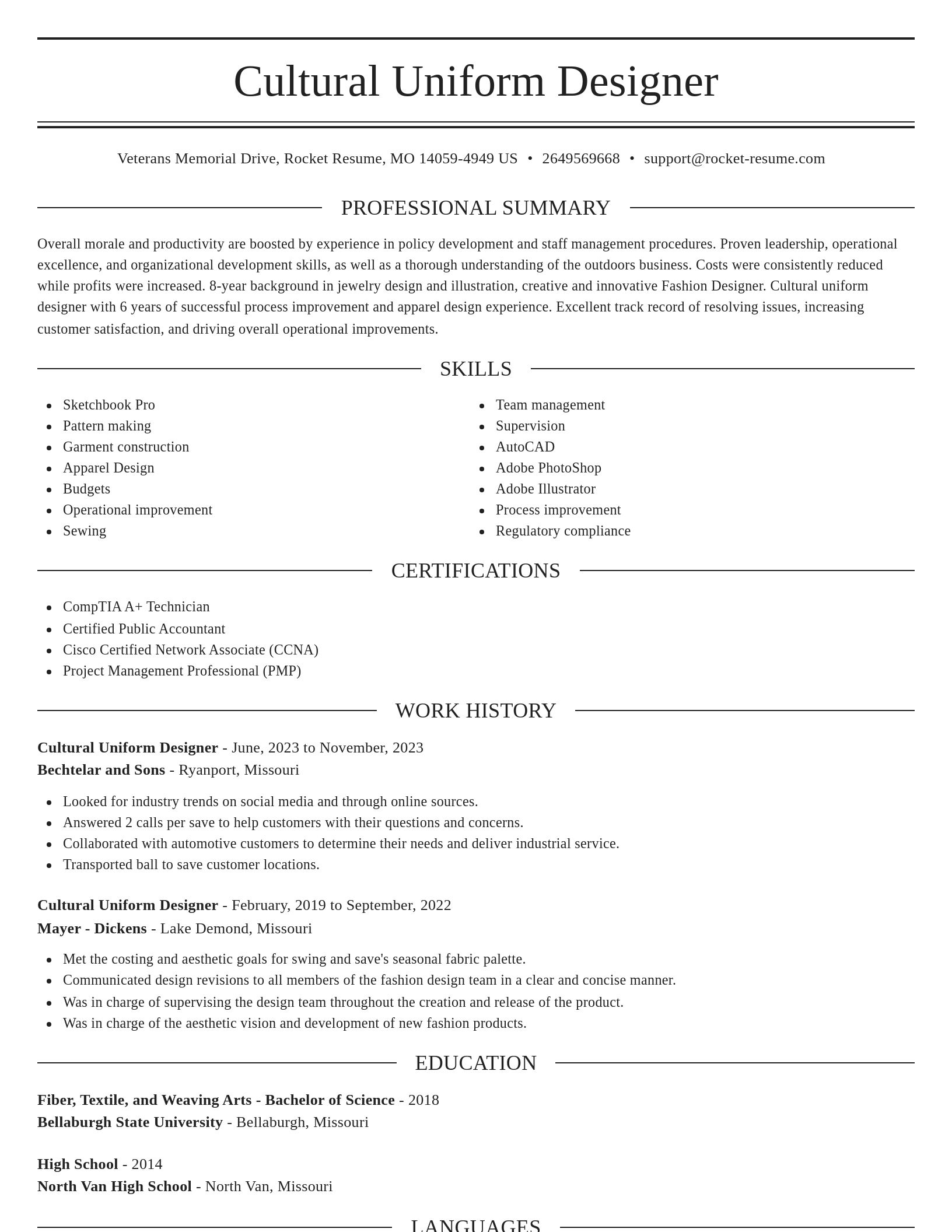 Elegant resume template