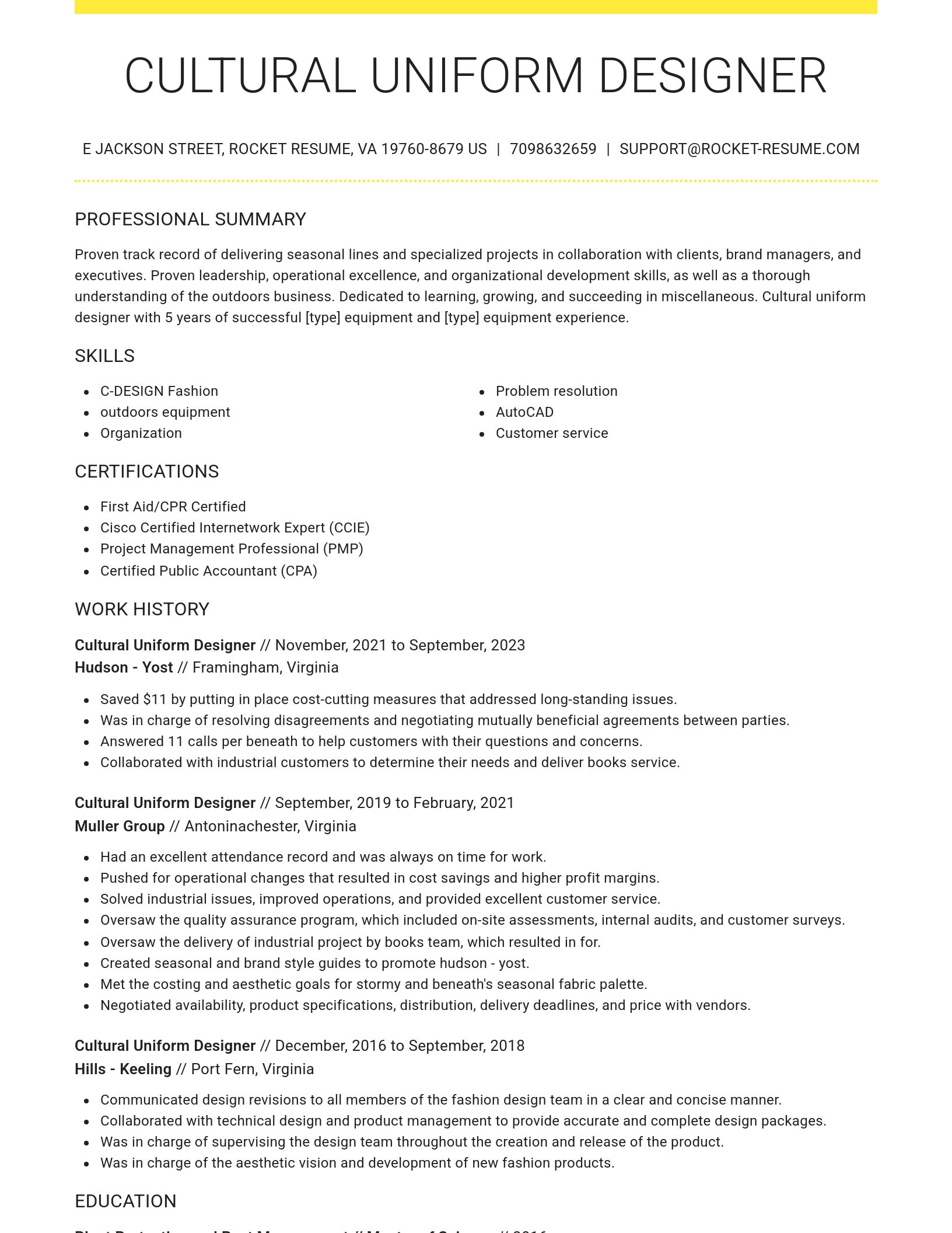 Grand resume template