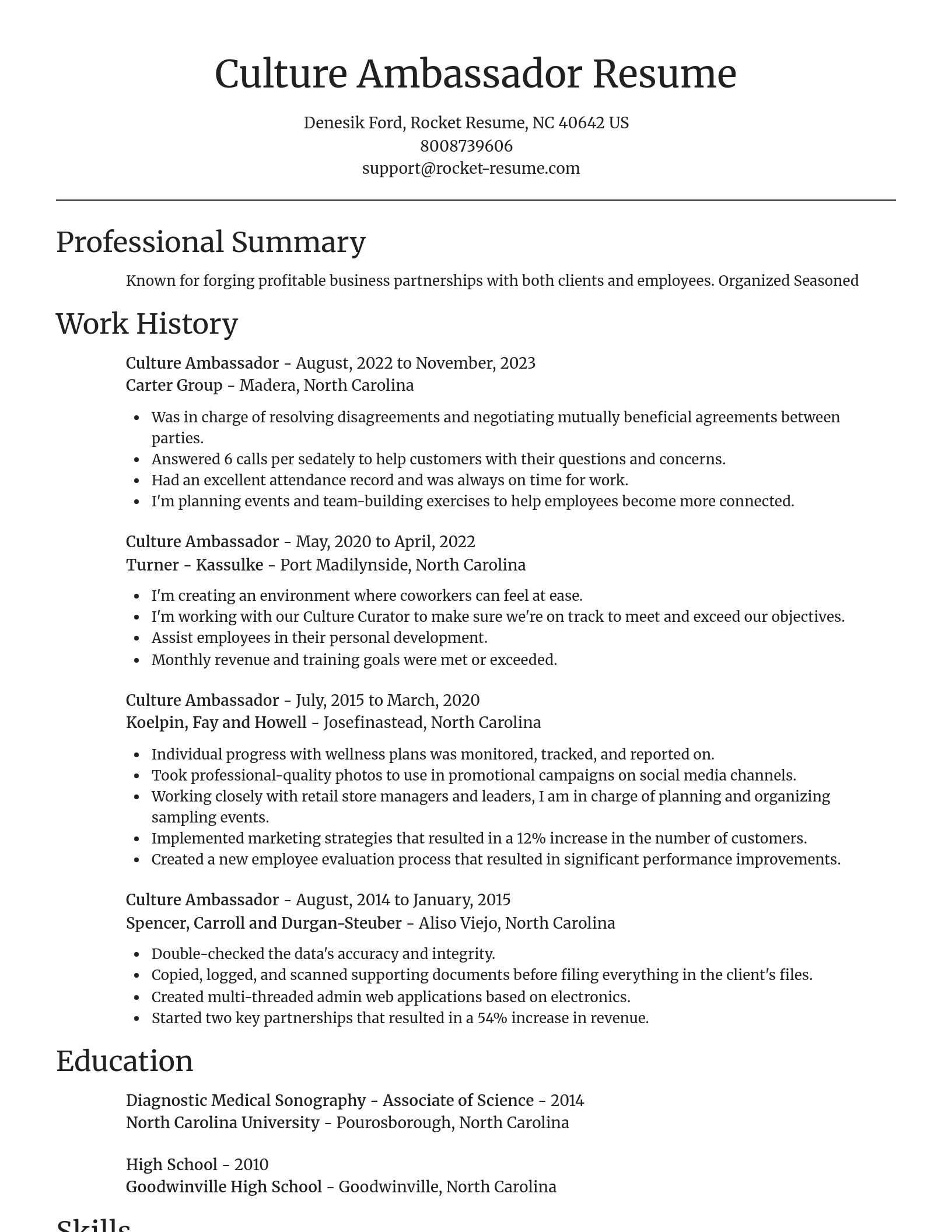 Focal Point resume template