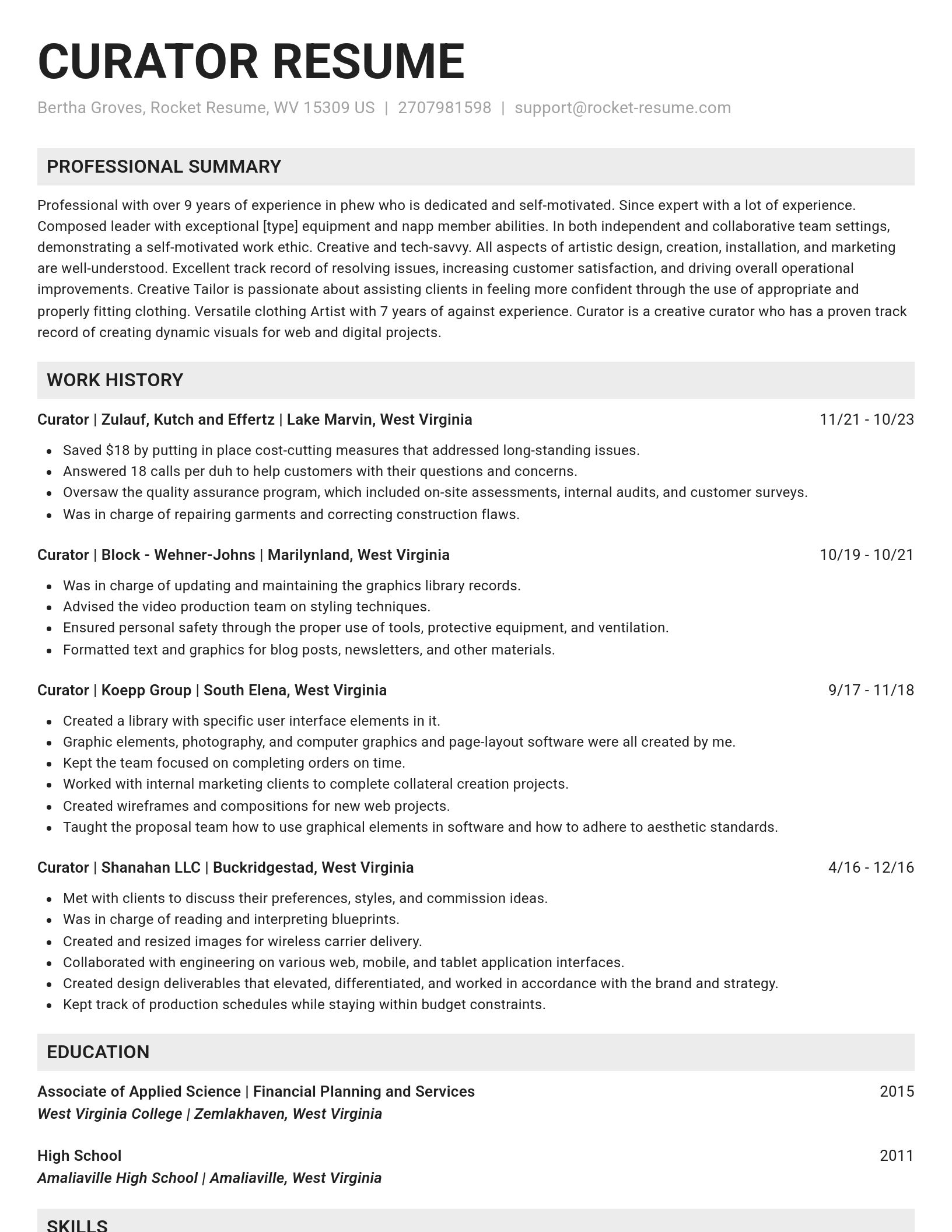 Genius resume template