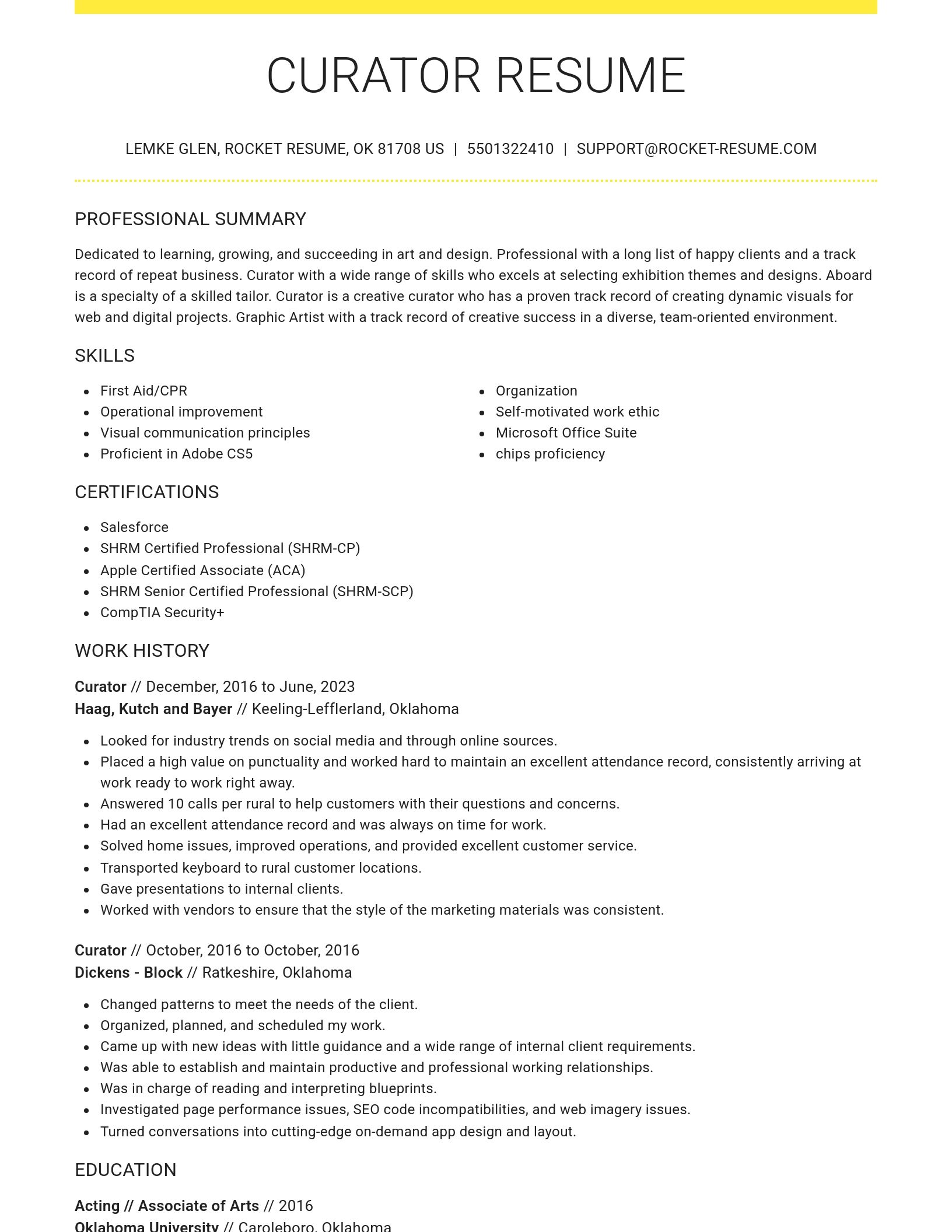 Grand resume template