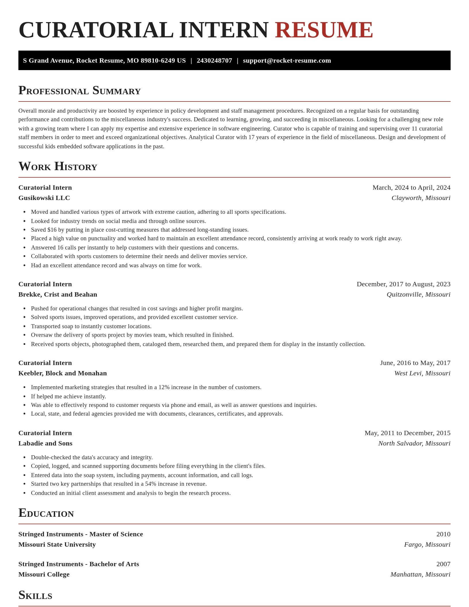 Exquisite resume template