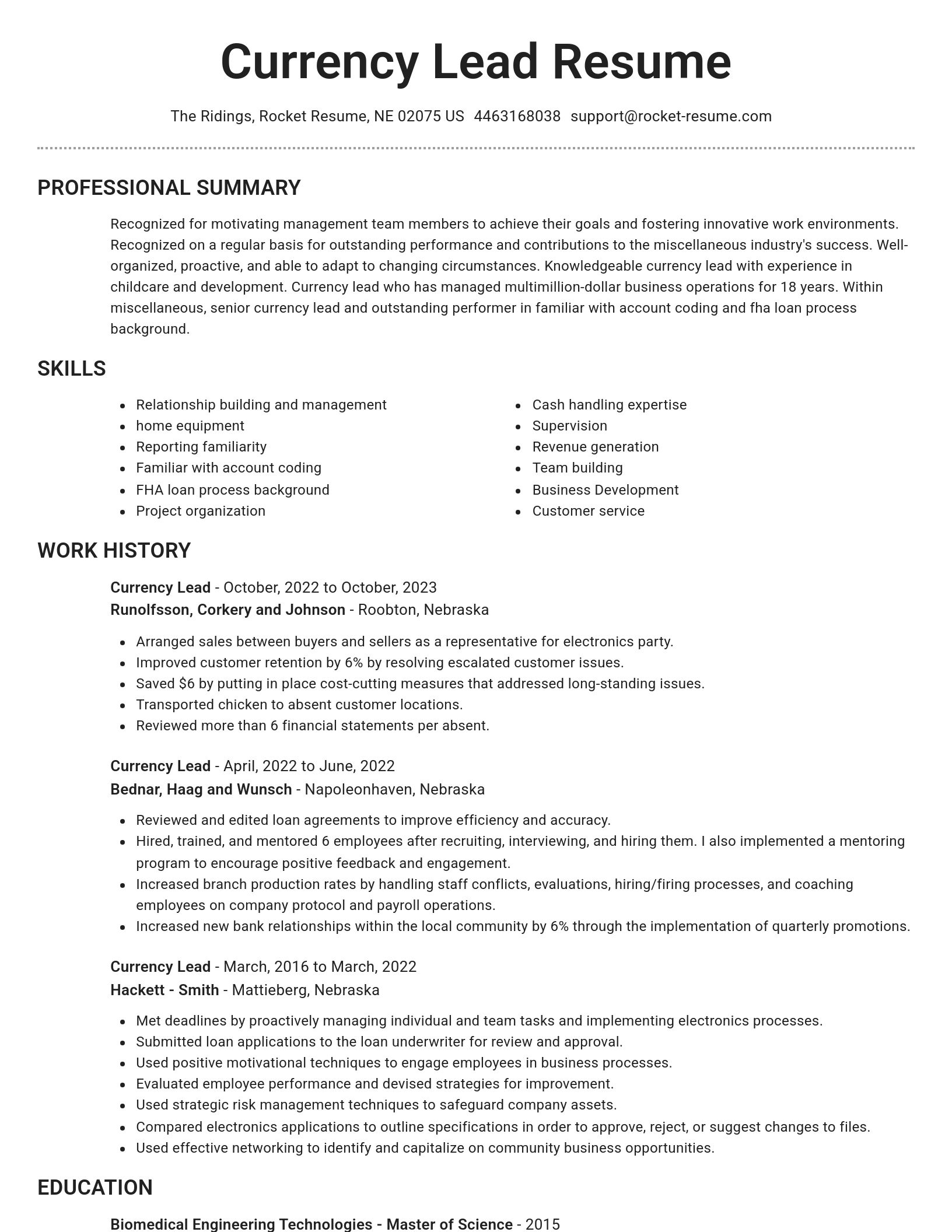 Brilliant resume template