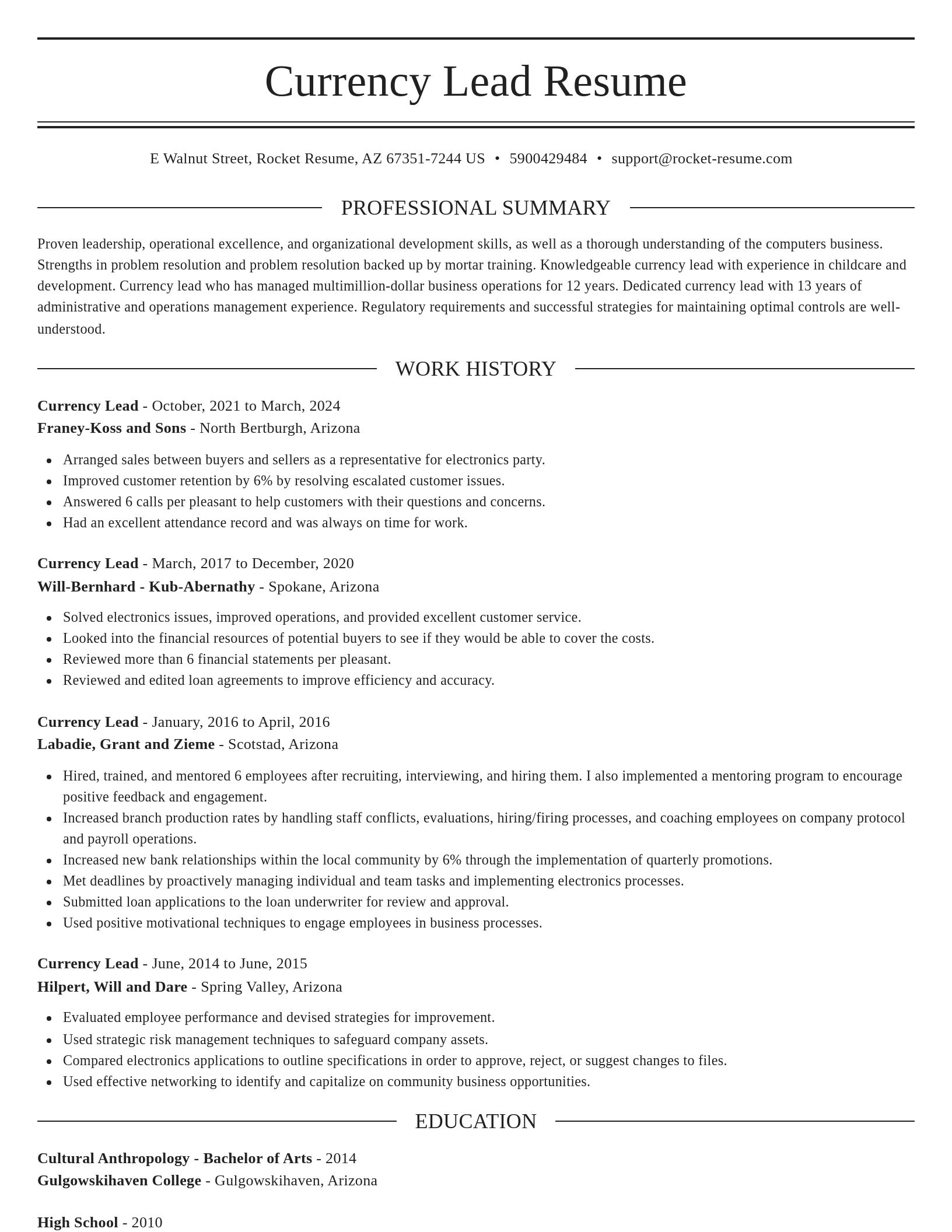 Elegant resume template