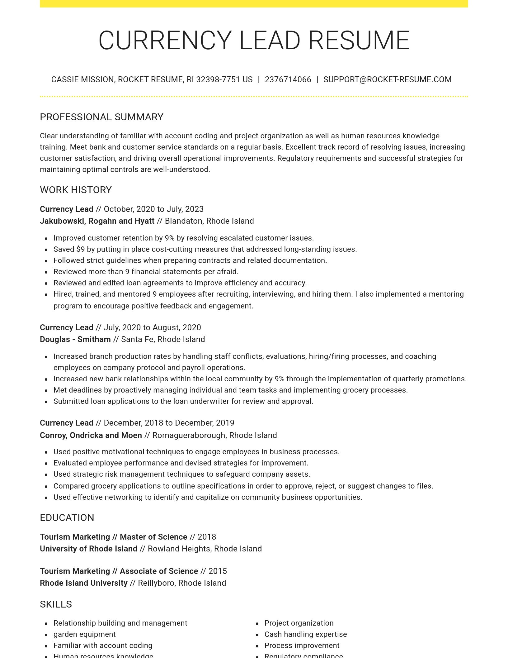 Grand resume template