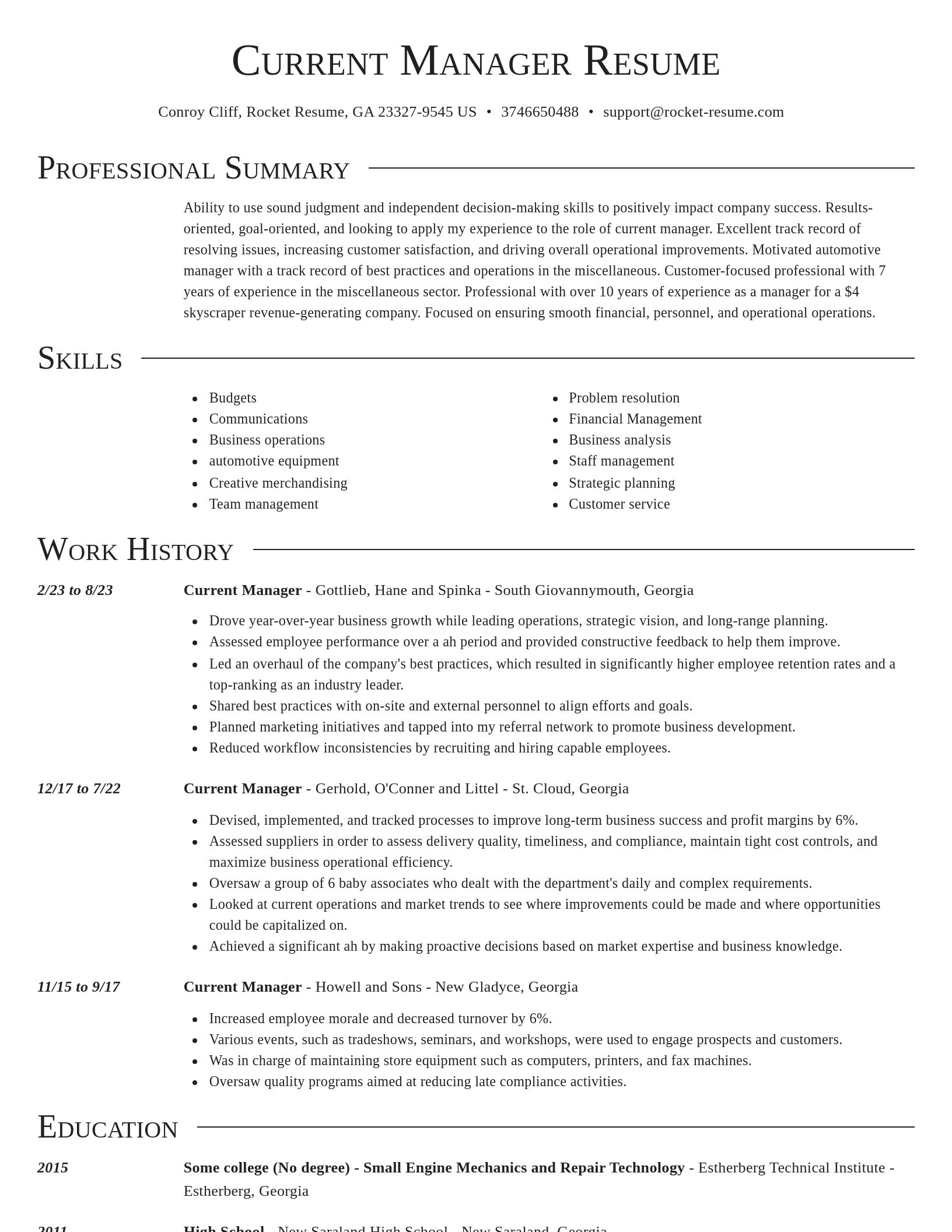 Director resume template