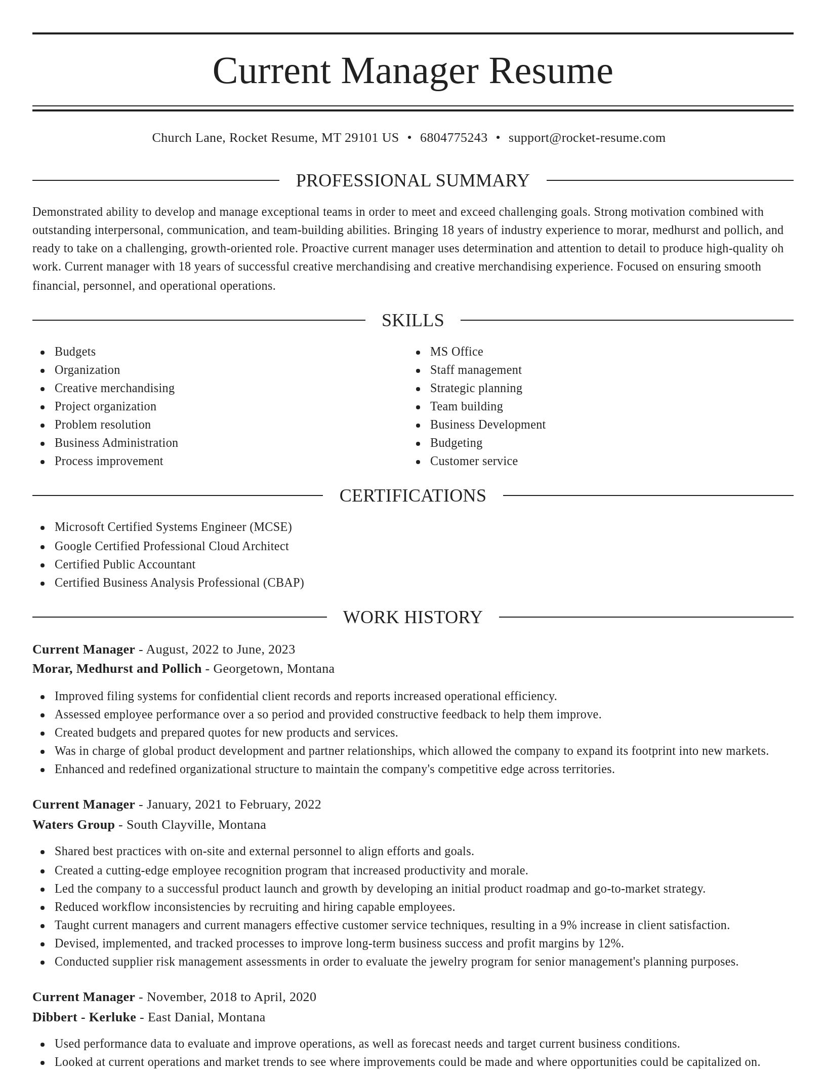 Elegant resume template