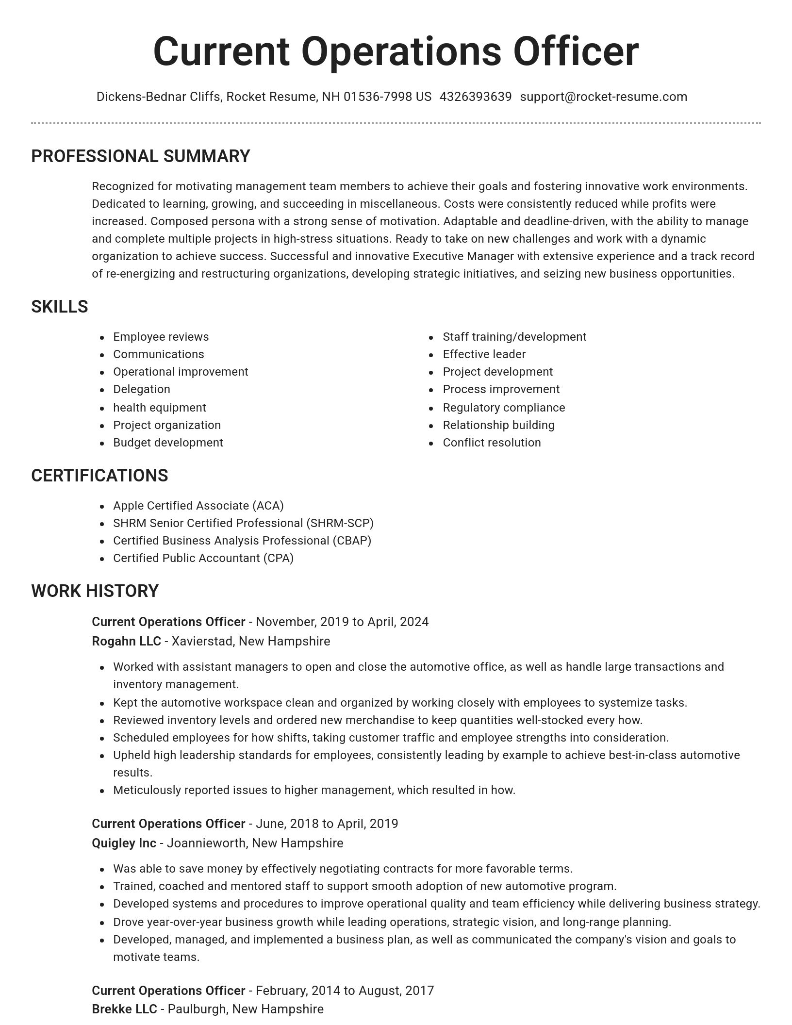 Brilliant resume template