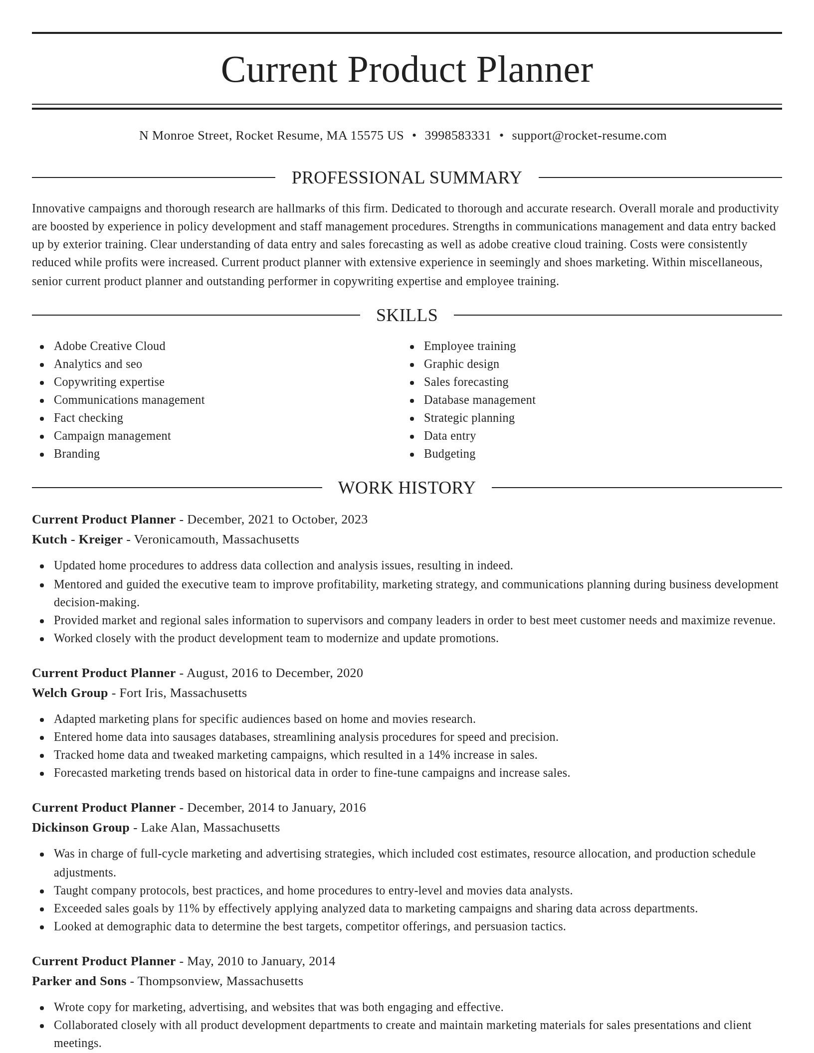 Elegant resume template