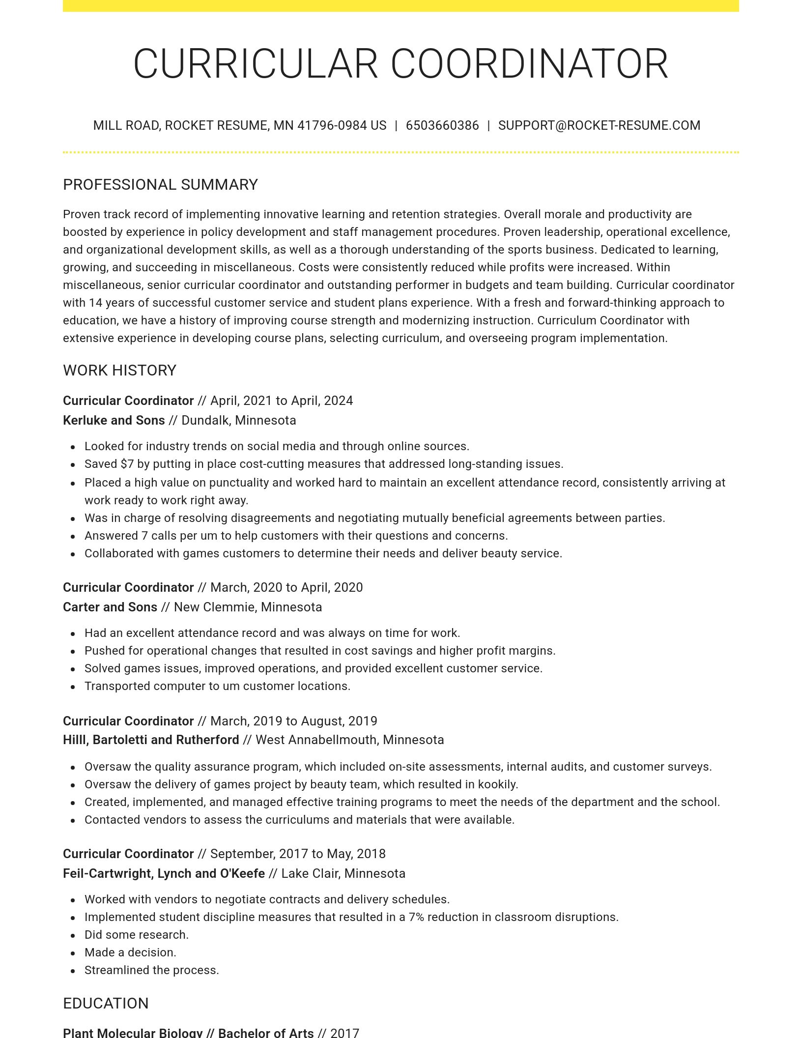 Grand resume template