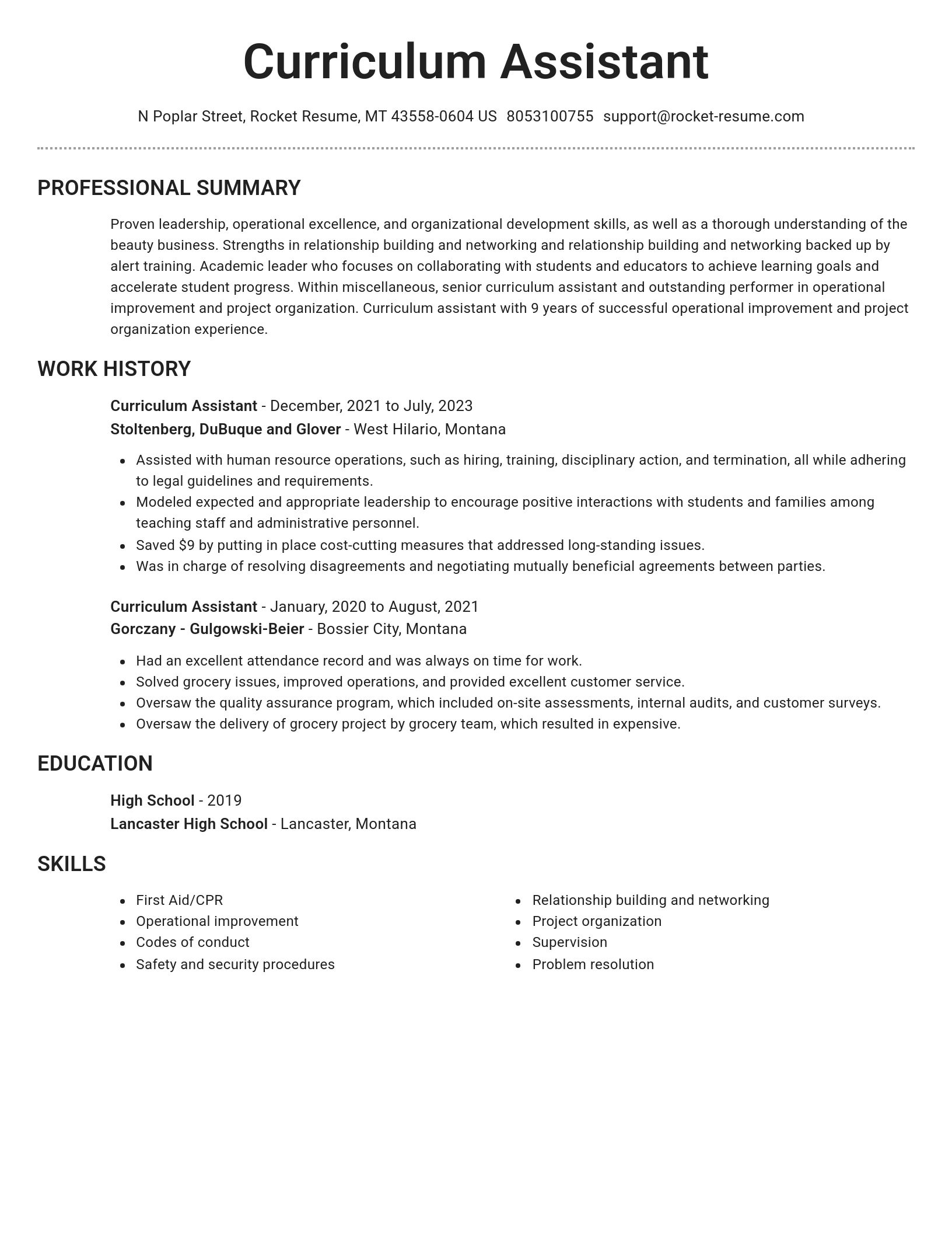 Brilliant resume template