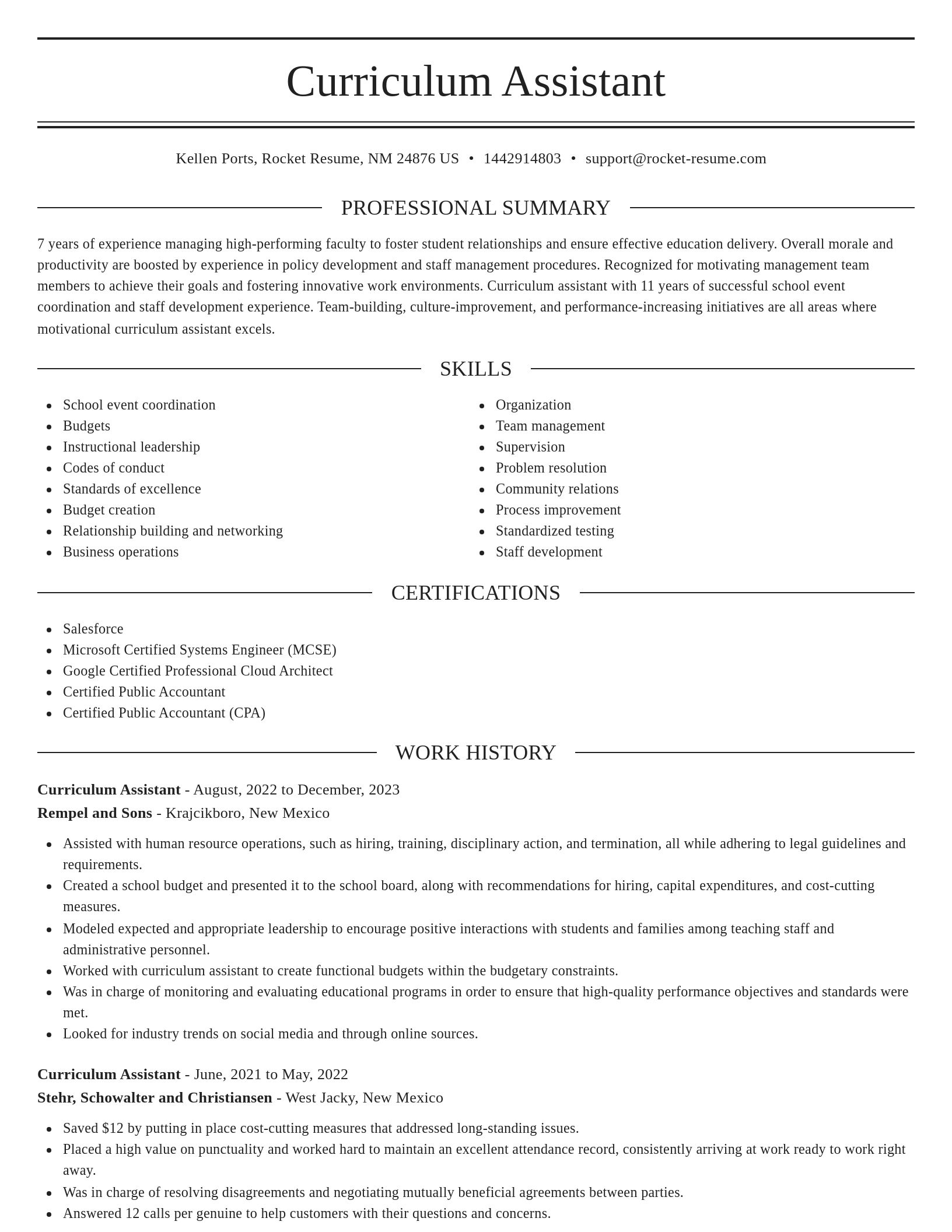 Elegant resume template