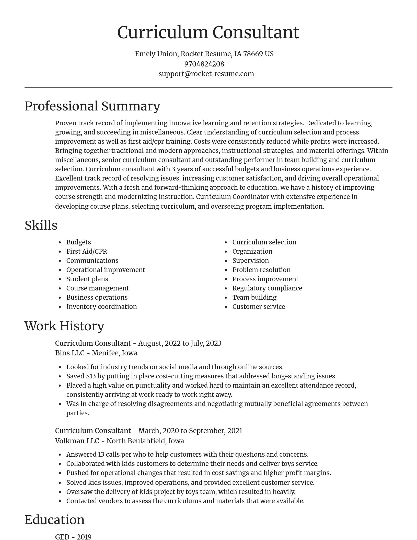 Focal Point resume template