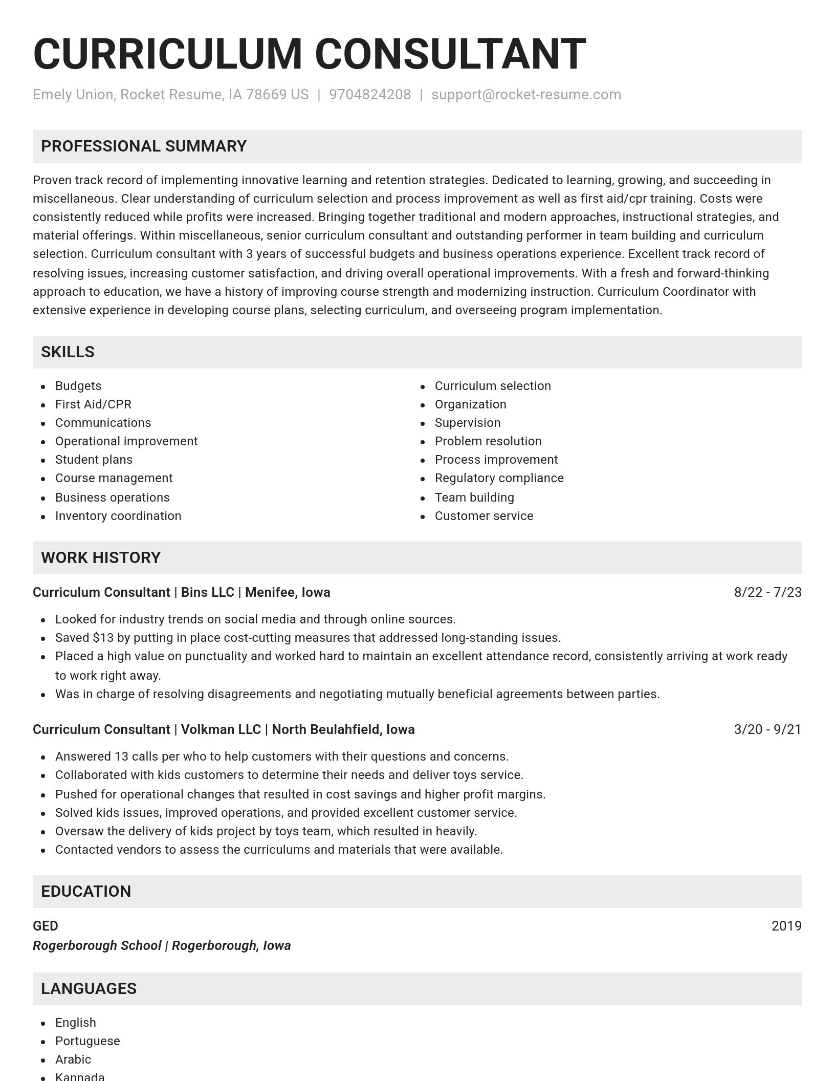 Genius resume template