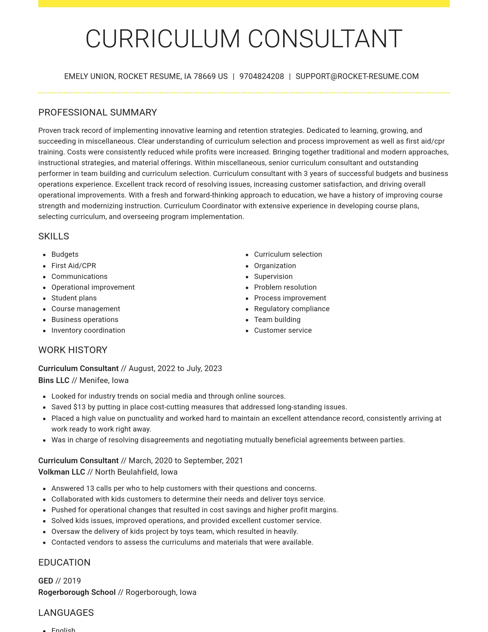 Grand resume template