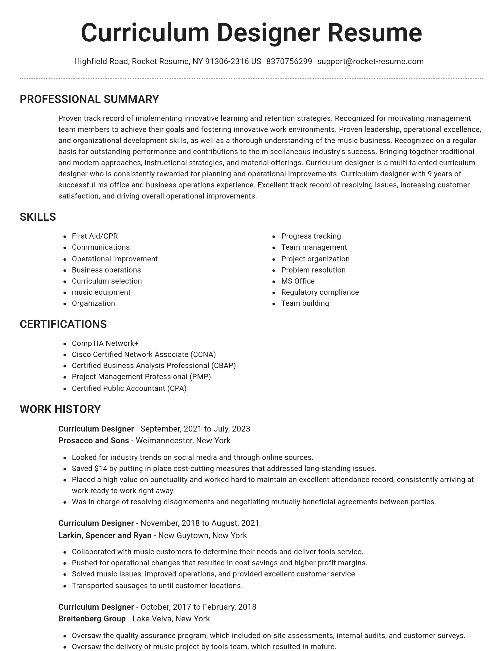 Brilliant resume template