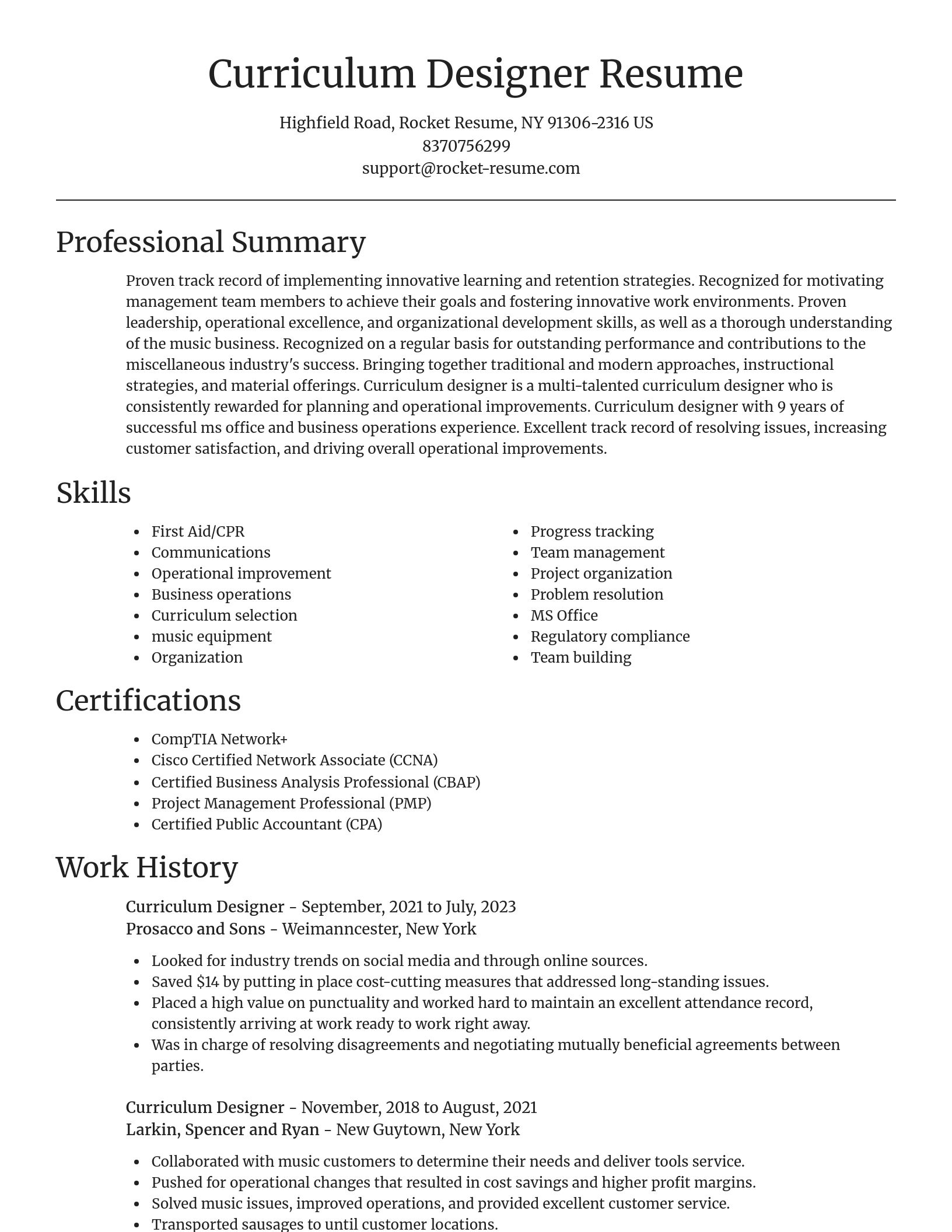 Focal Point resume template