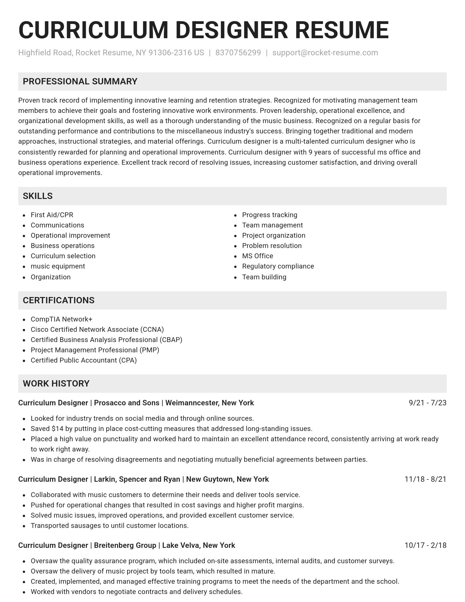 Genius resume template