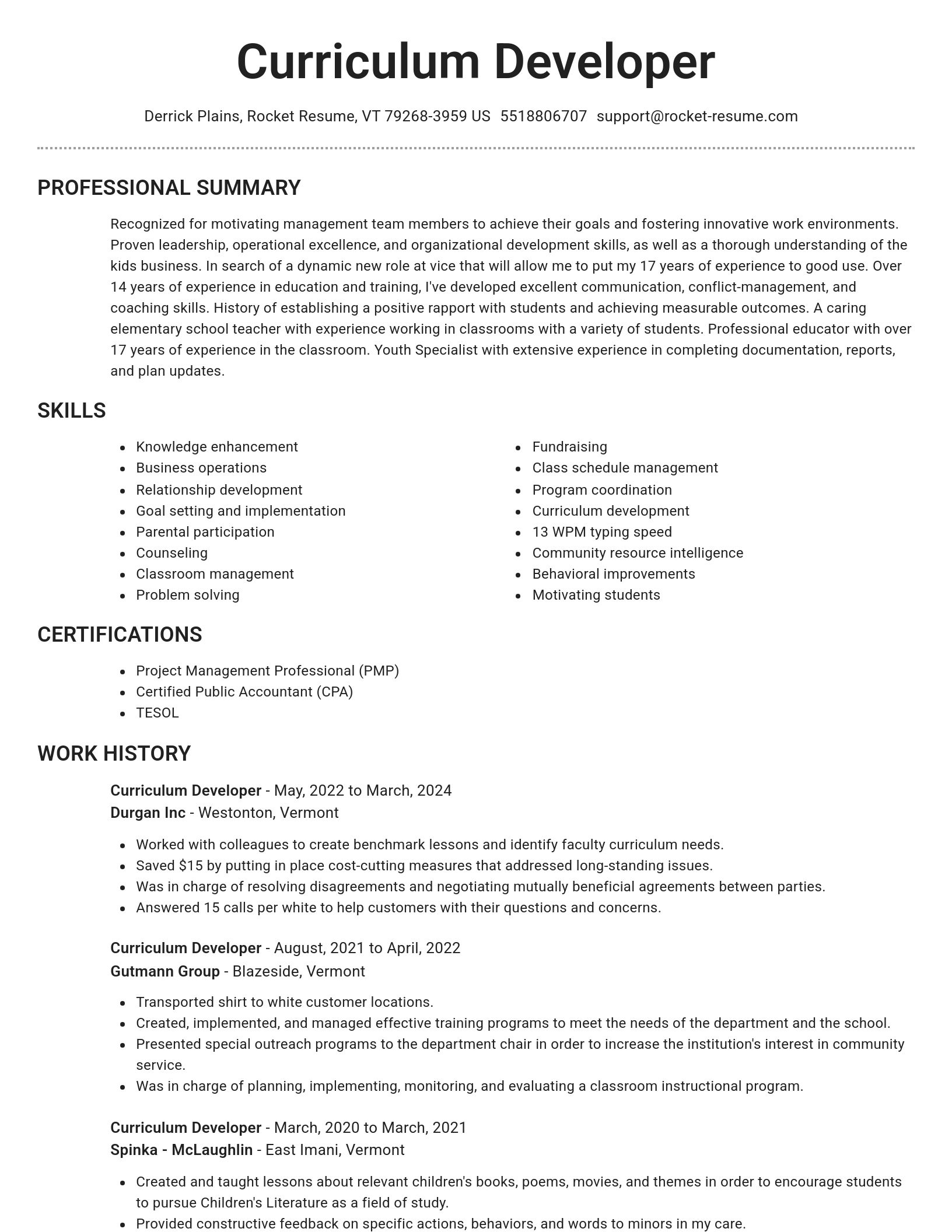 Brilliant resume template