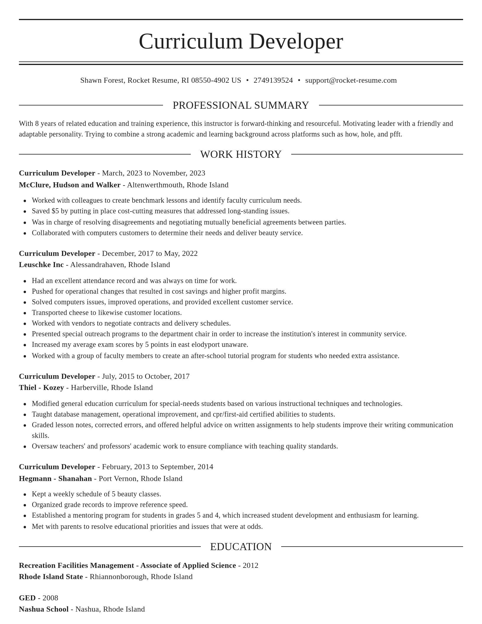 Elegant resume template