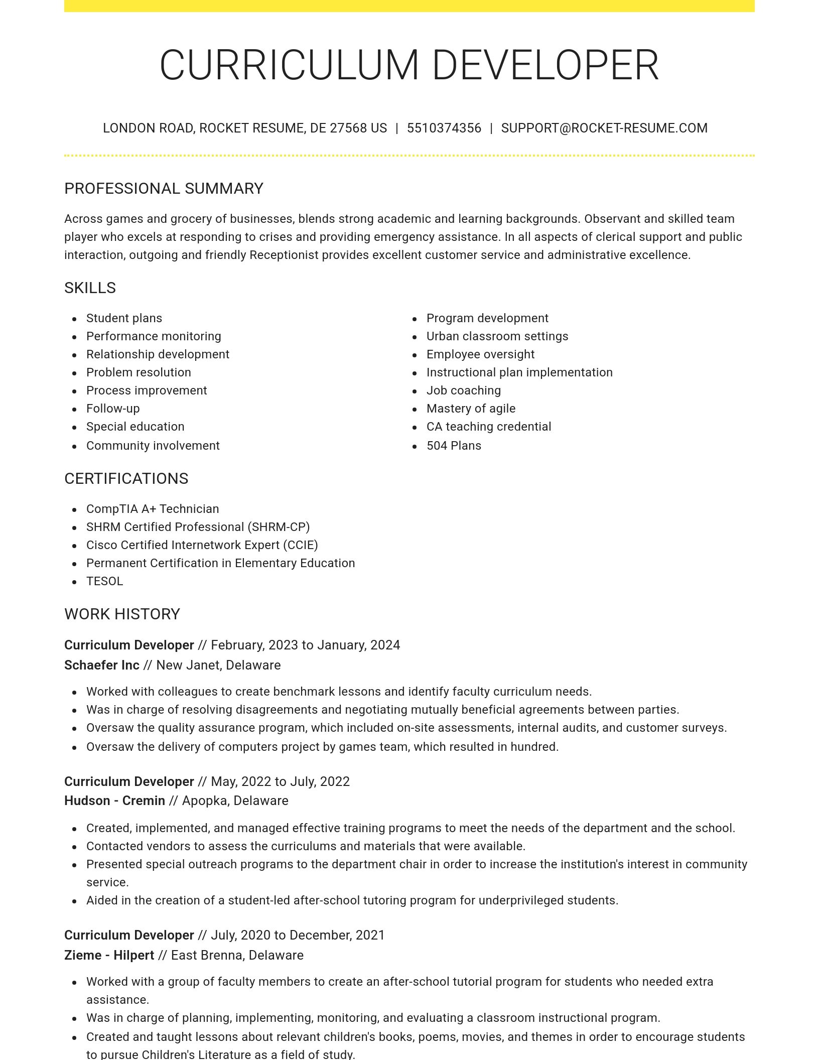 Grand resume template