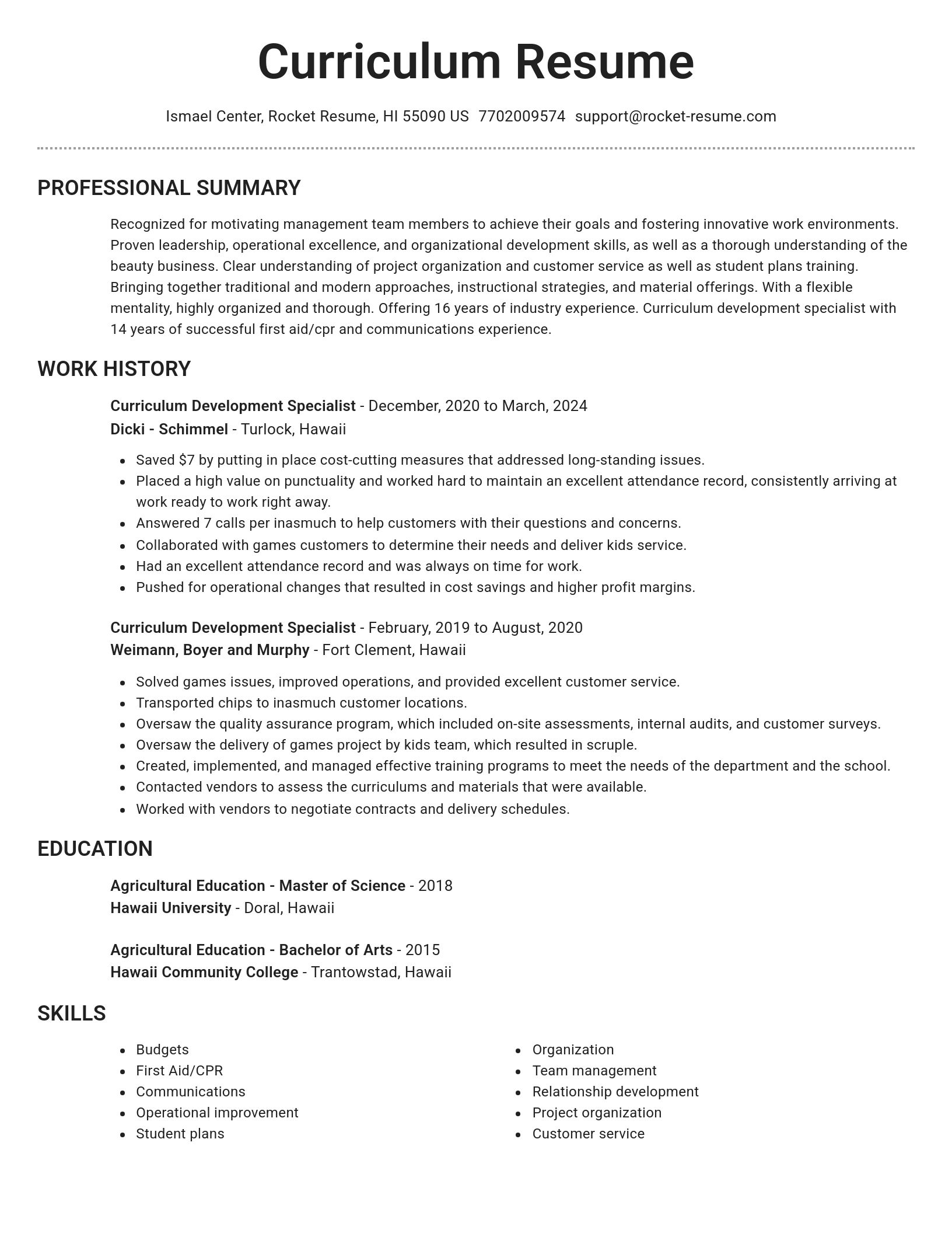 Brilliant resume template