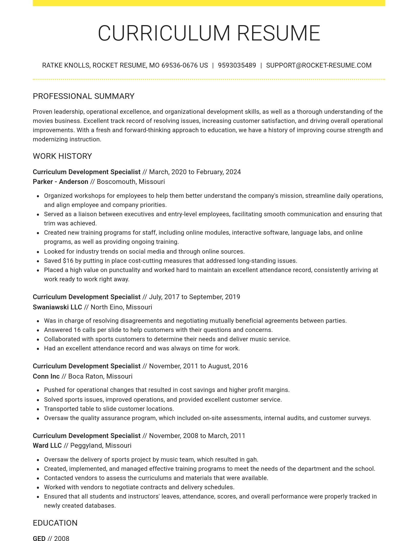 Grand resume template