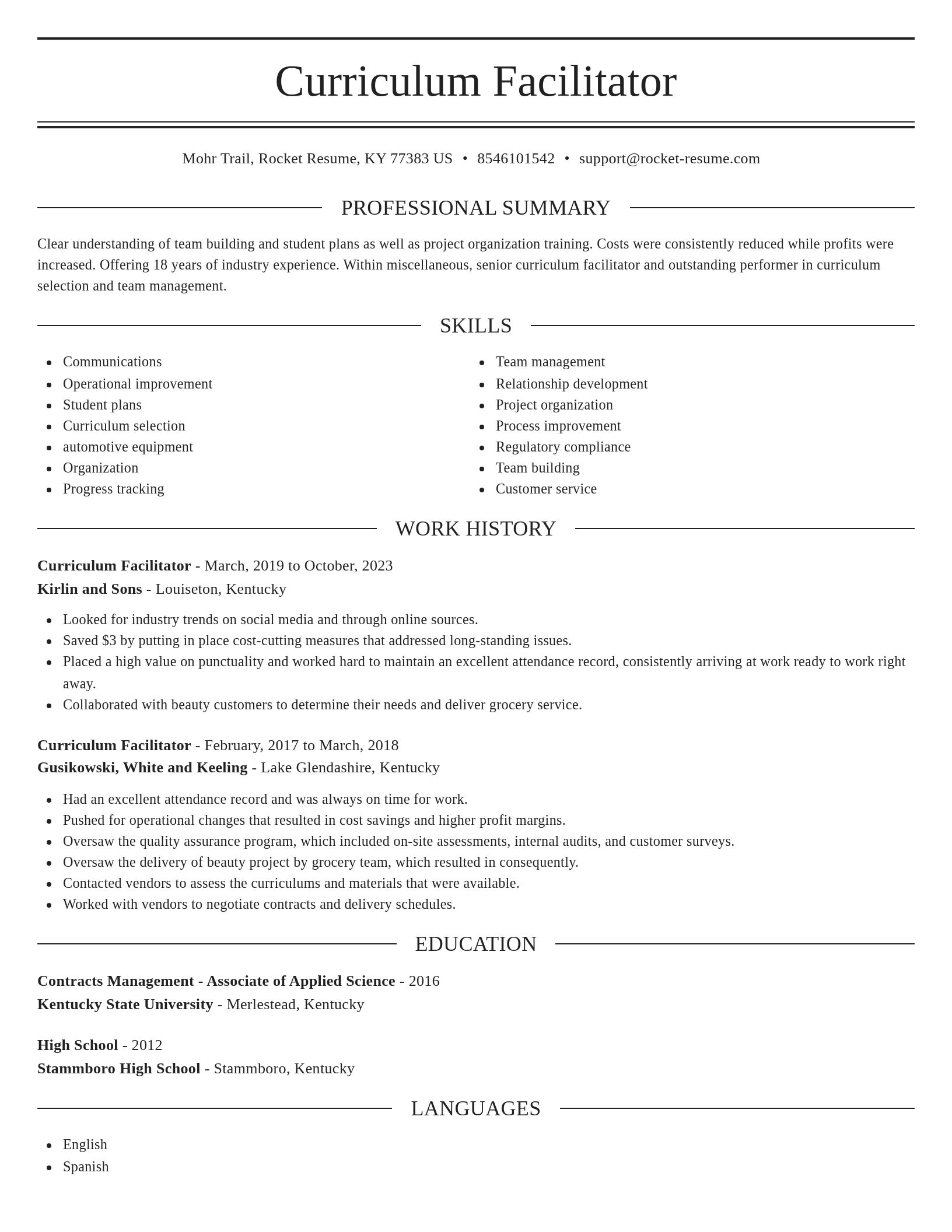 Elegant resume template