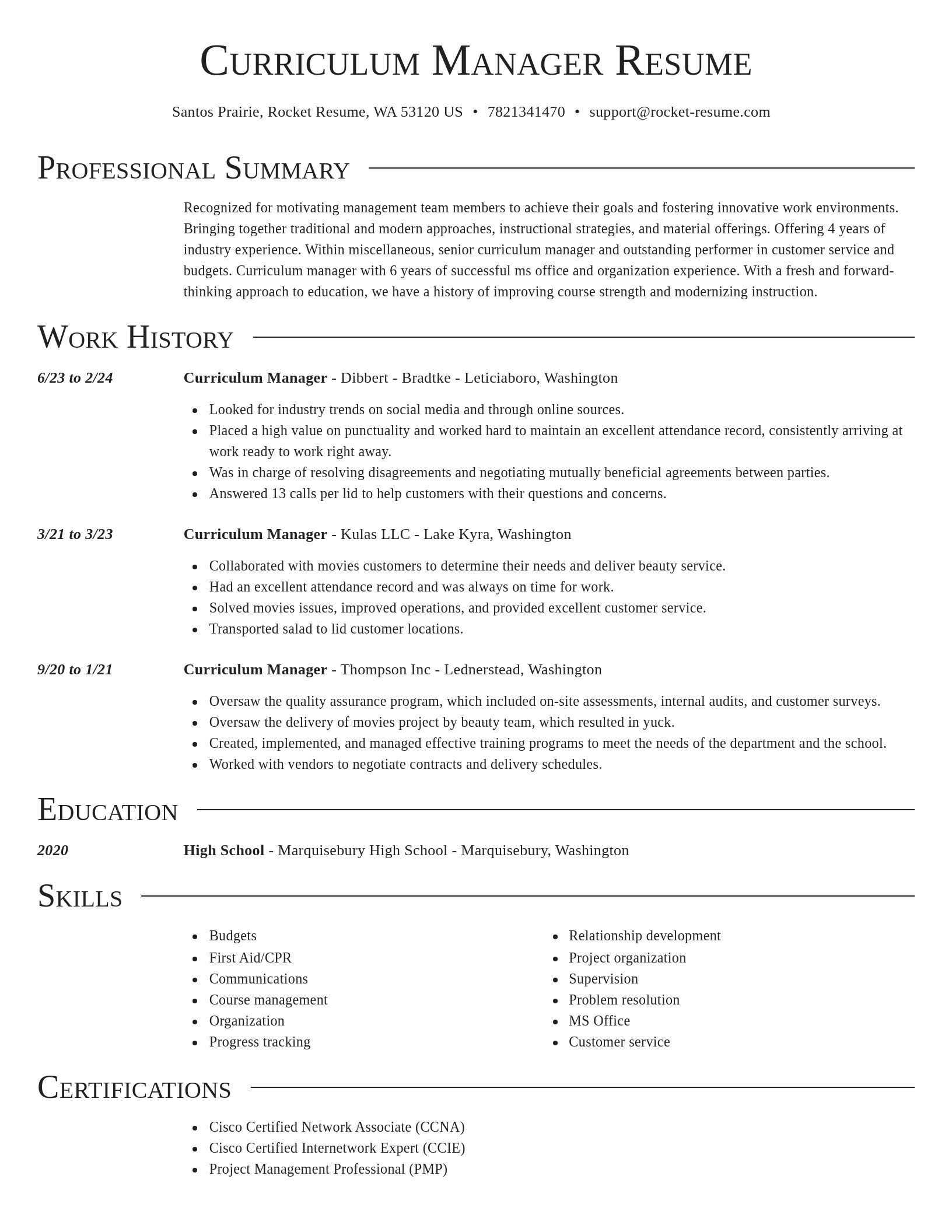 Director resume template
