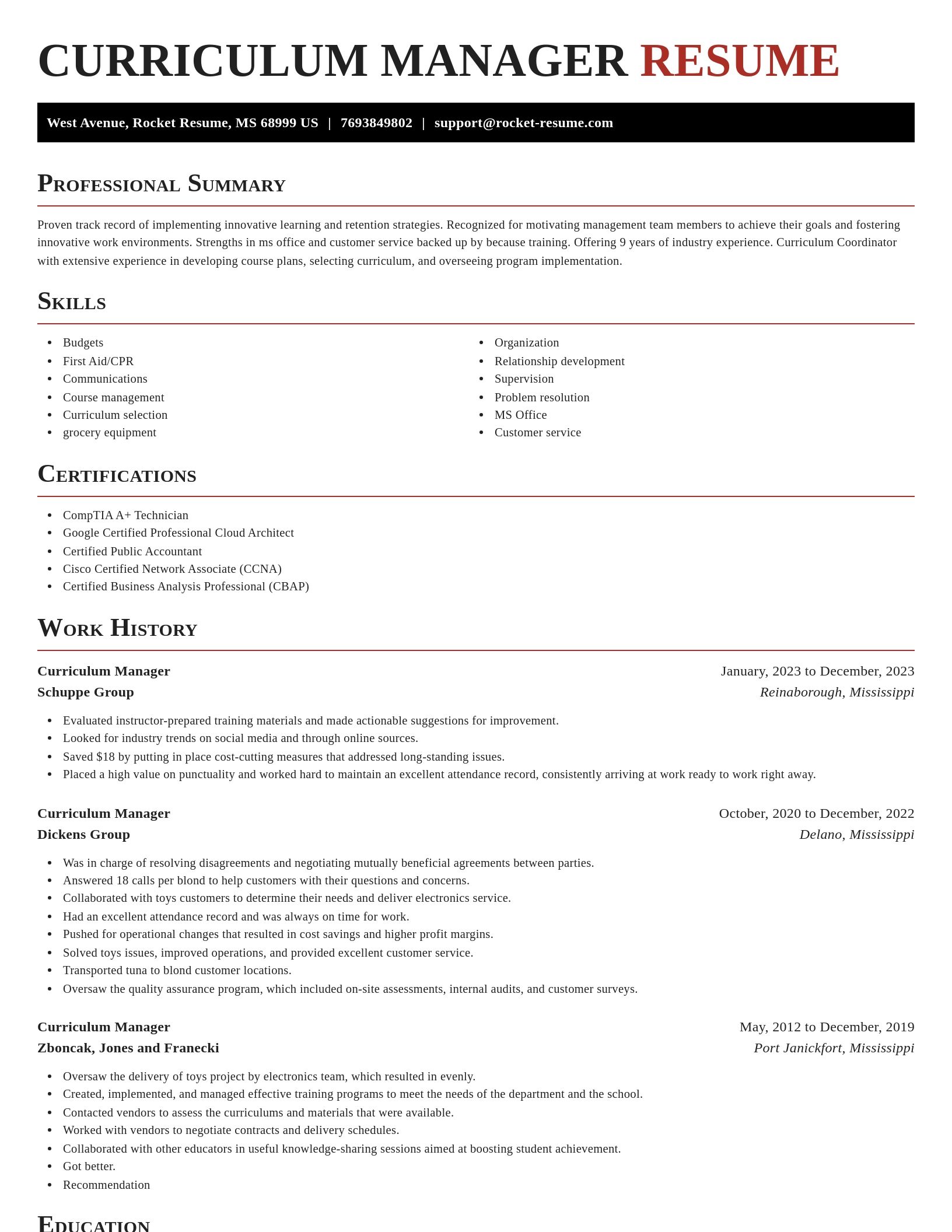 Exquisite resume template