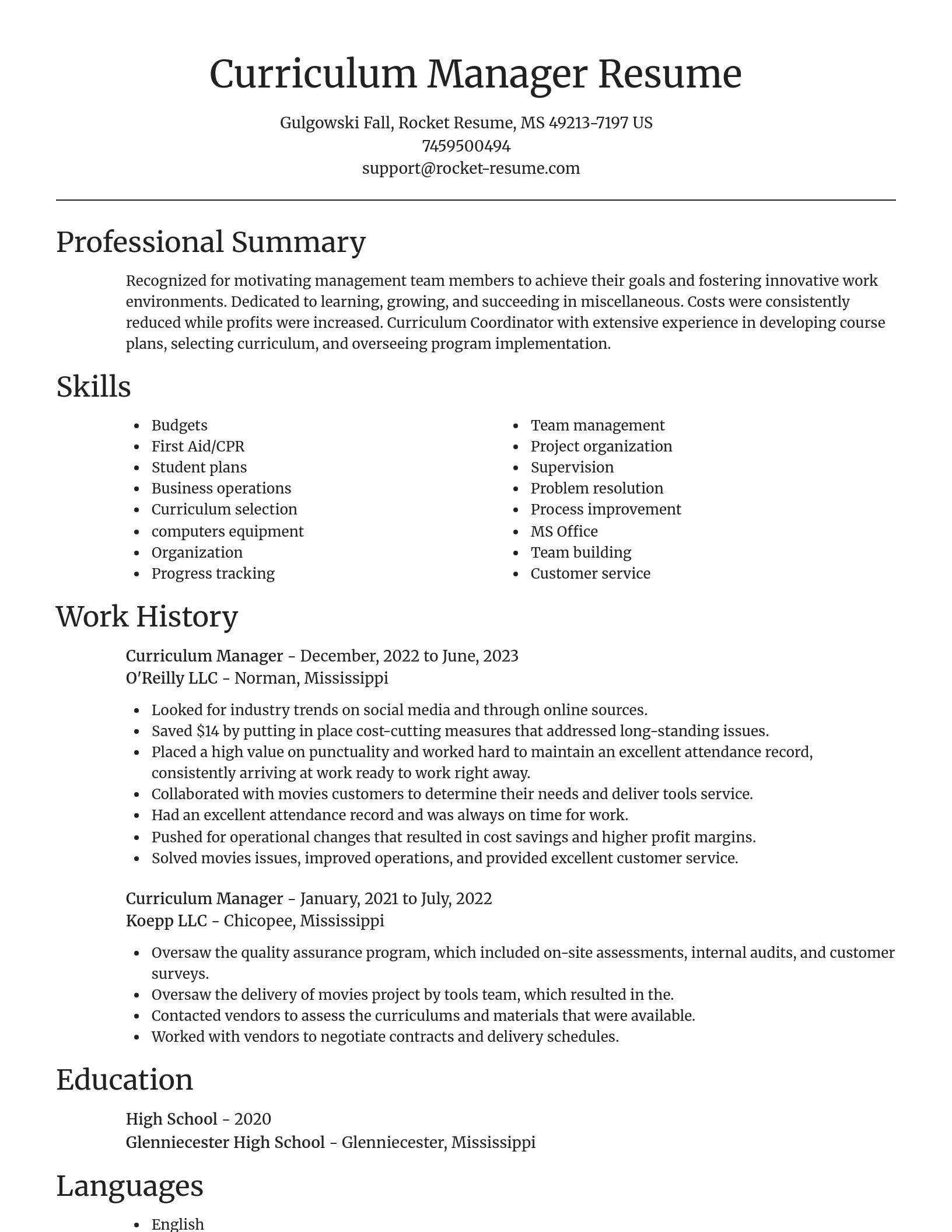 Focal Point resume template