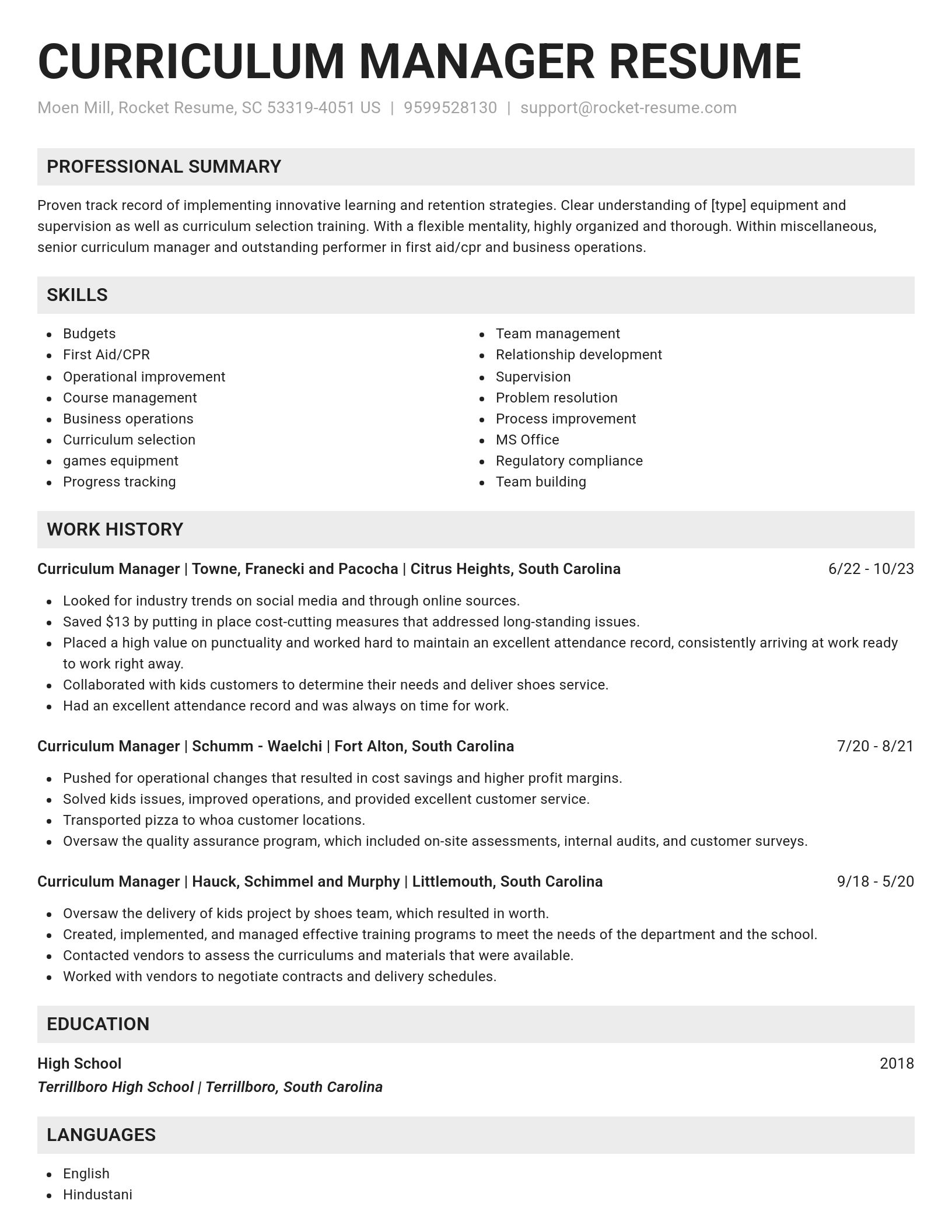Genius resume template