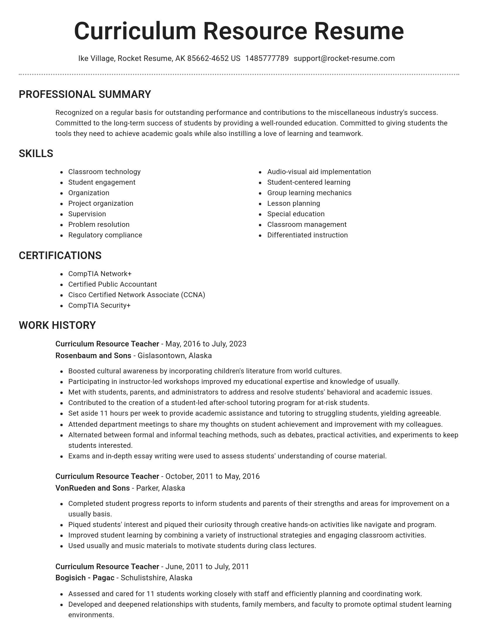 Brilliant resume template