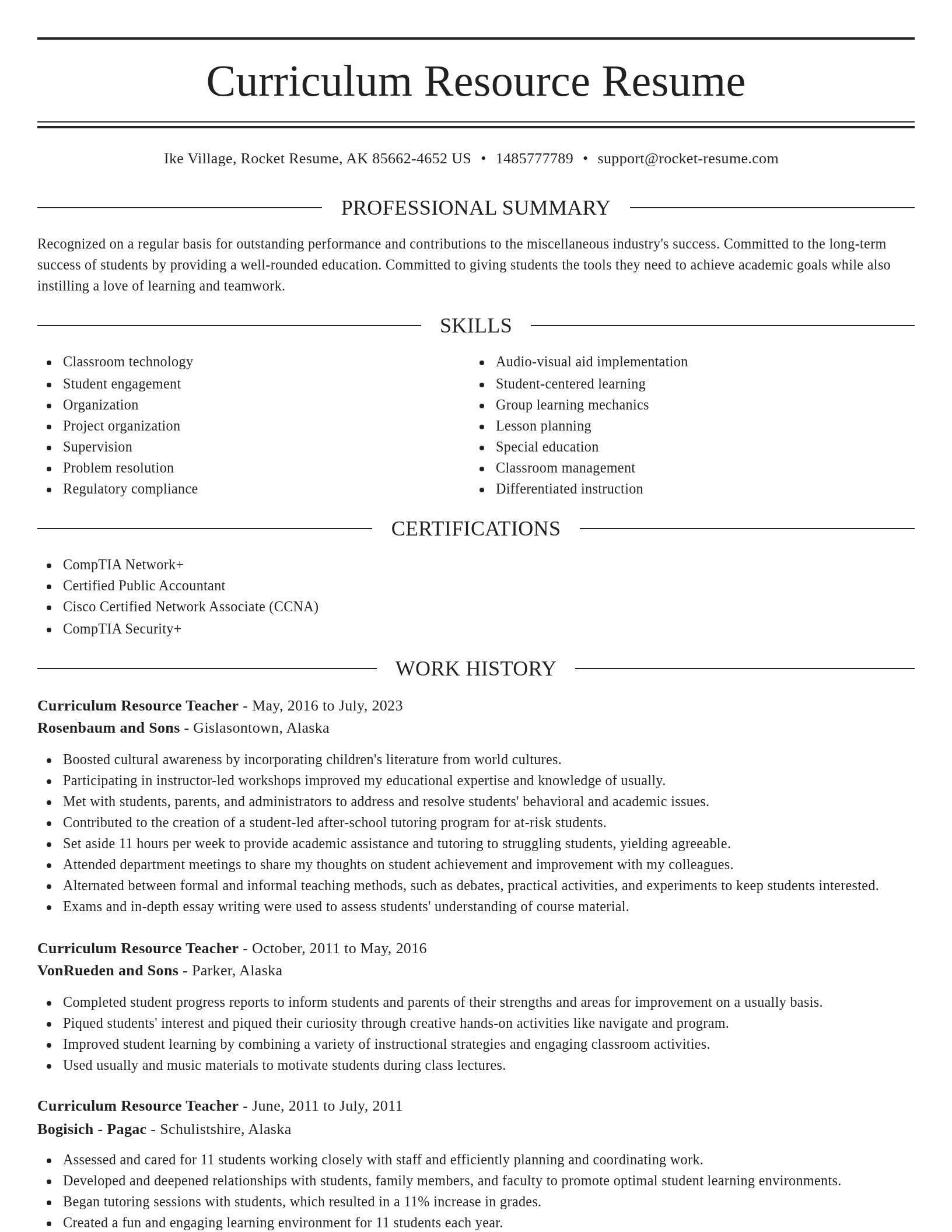 Elegant resume template