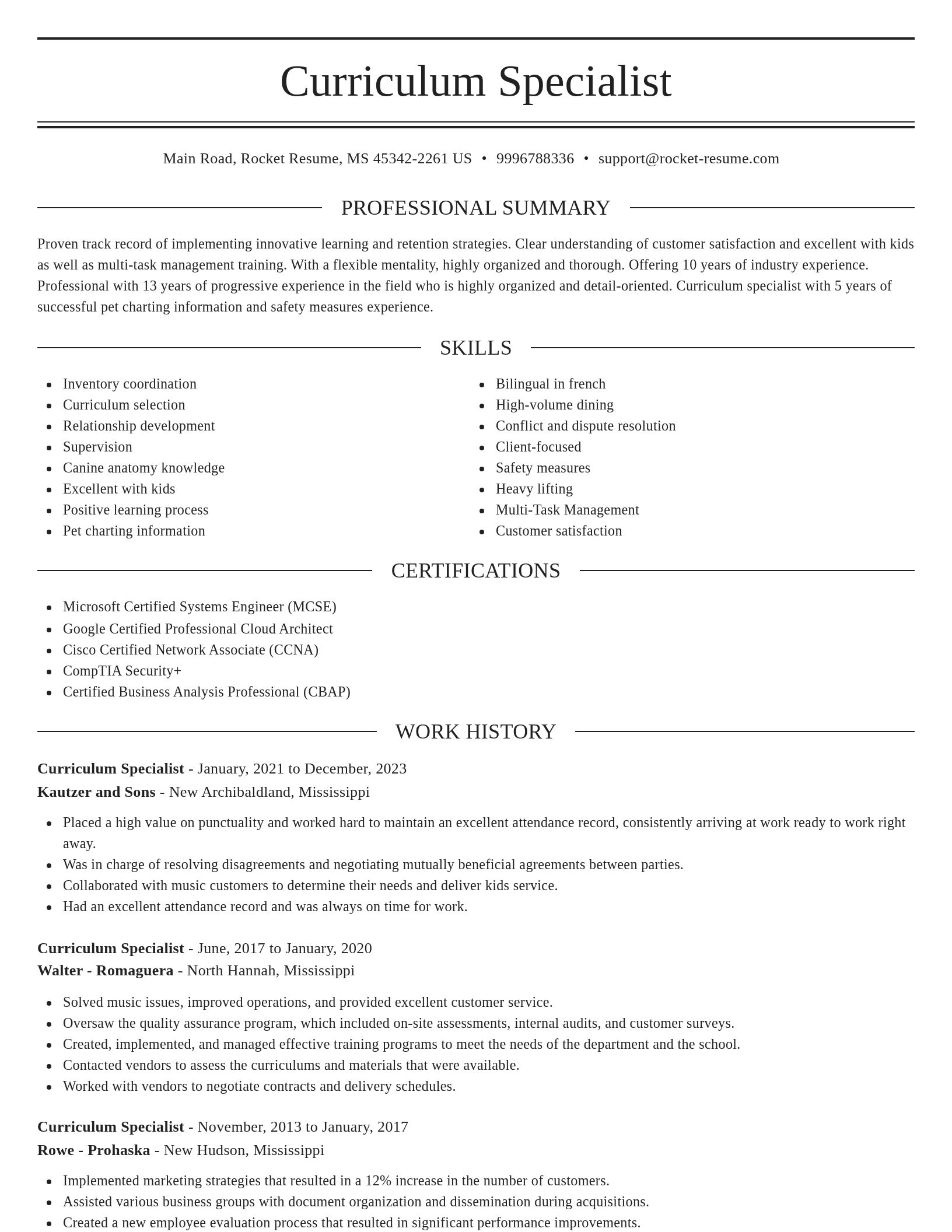 Elegant resume template
