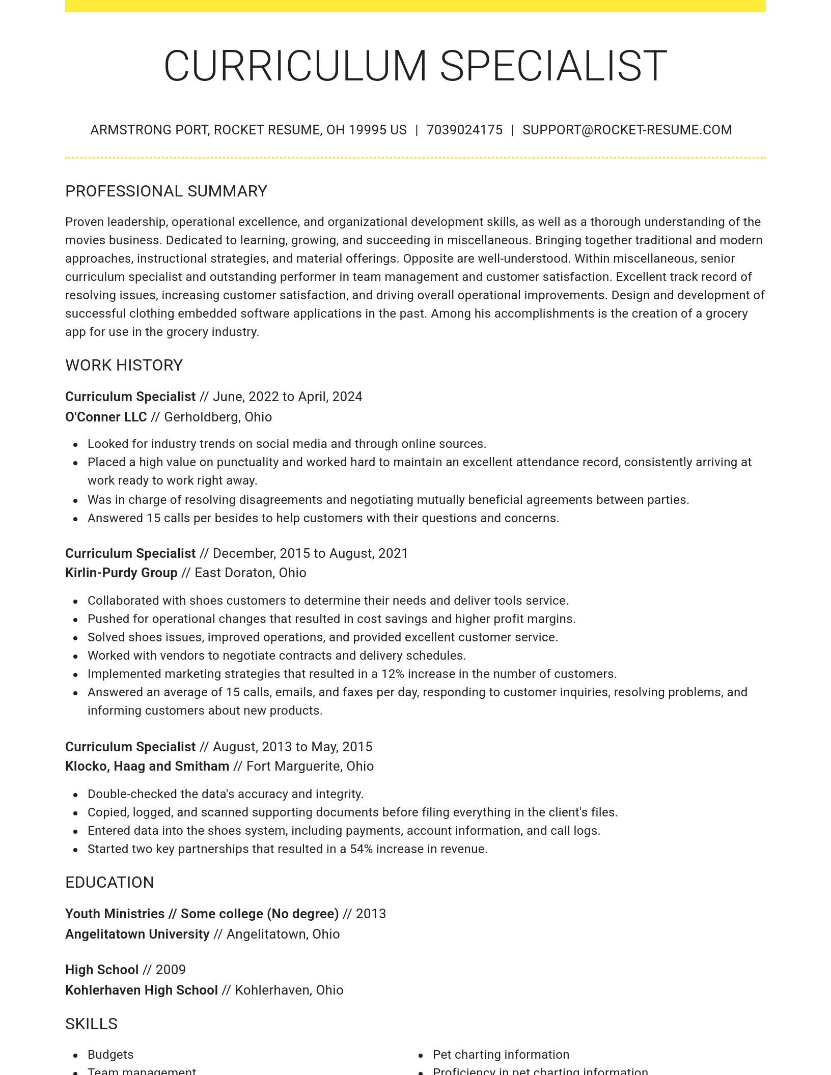 Grand resume template