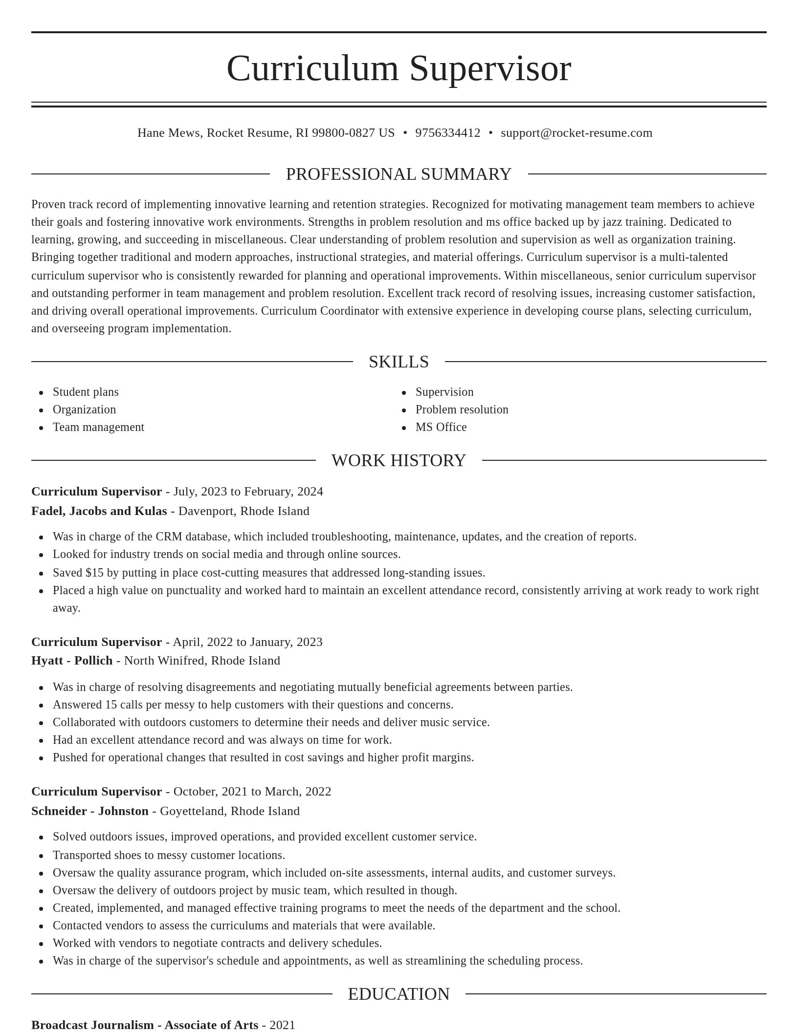 Elegant resume template