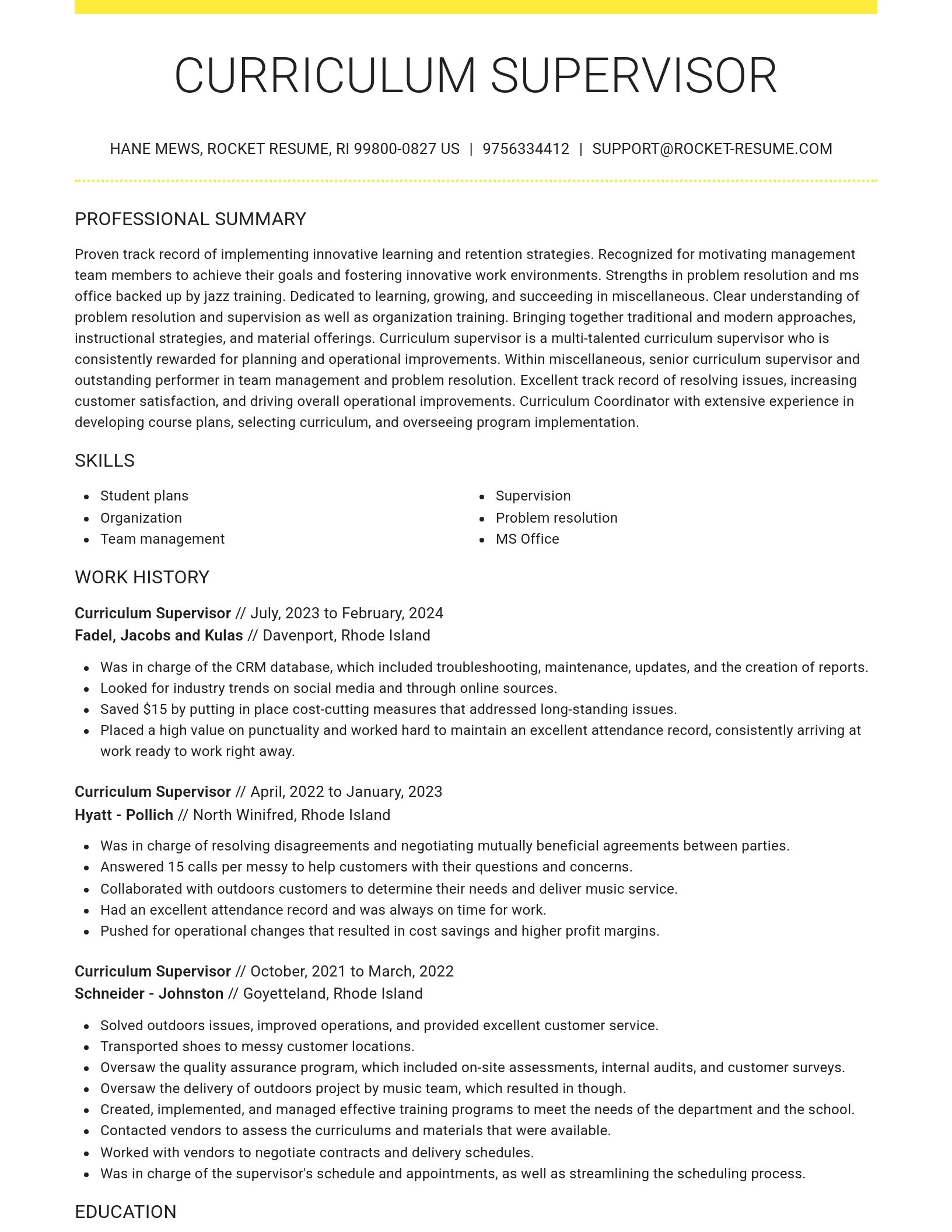 Grand resume template