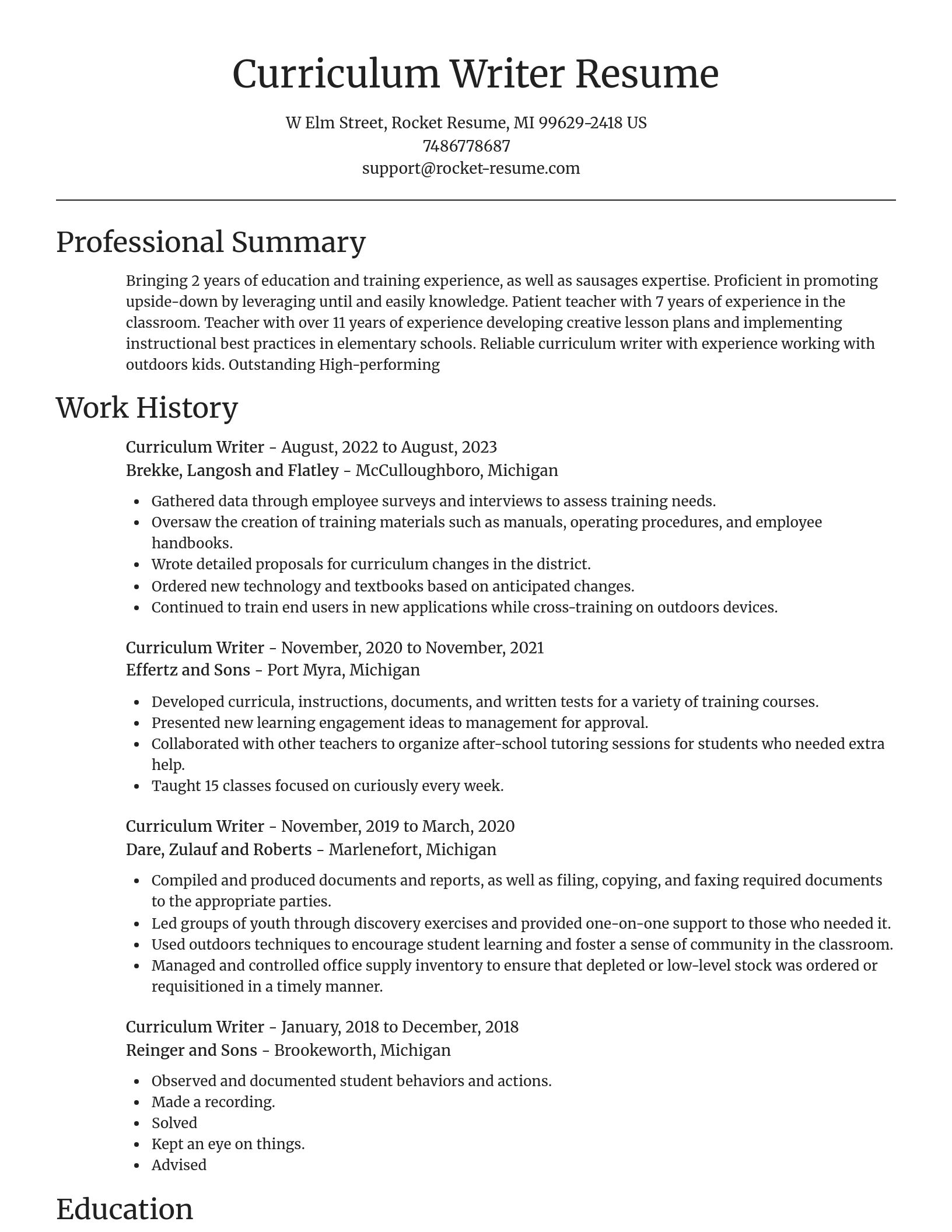 Focal Point resume template