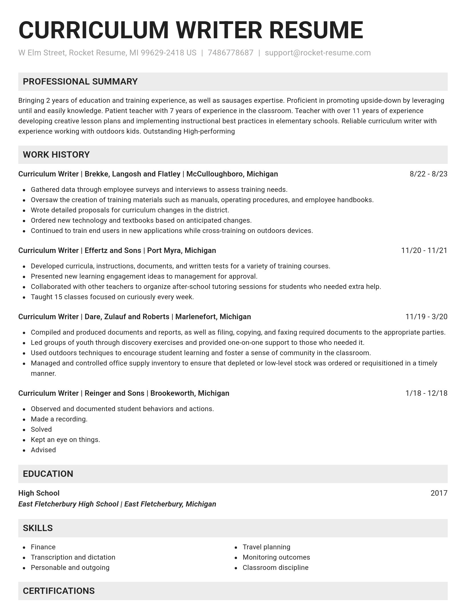 Genius resume template