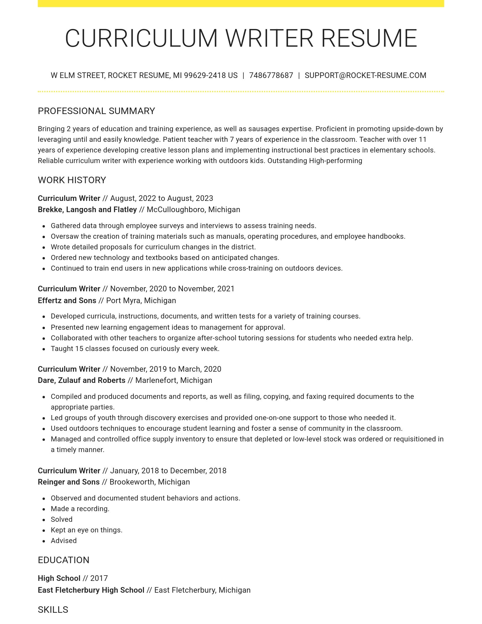 Grand resume template