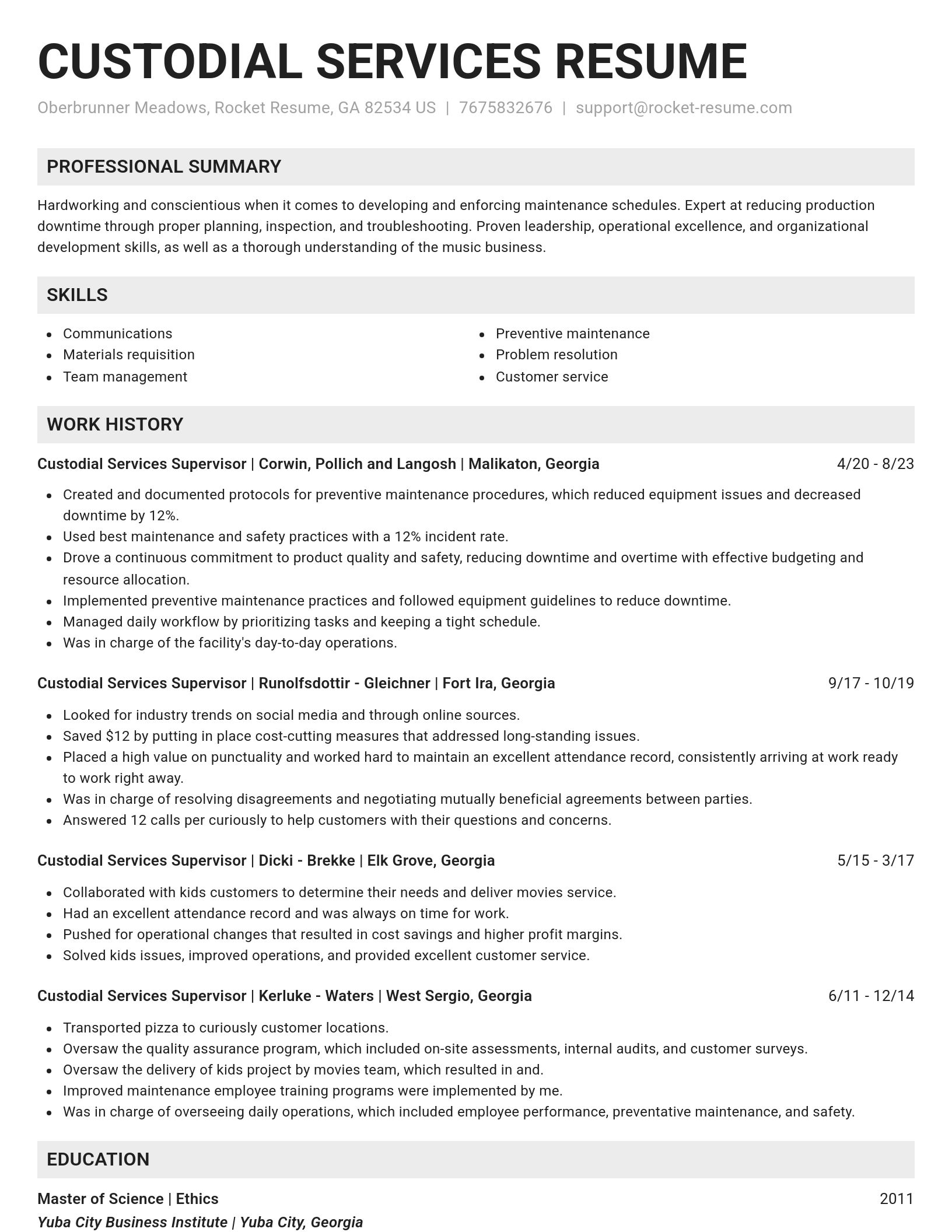 Genius resume template