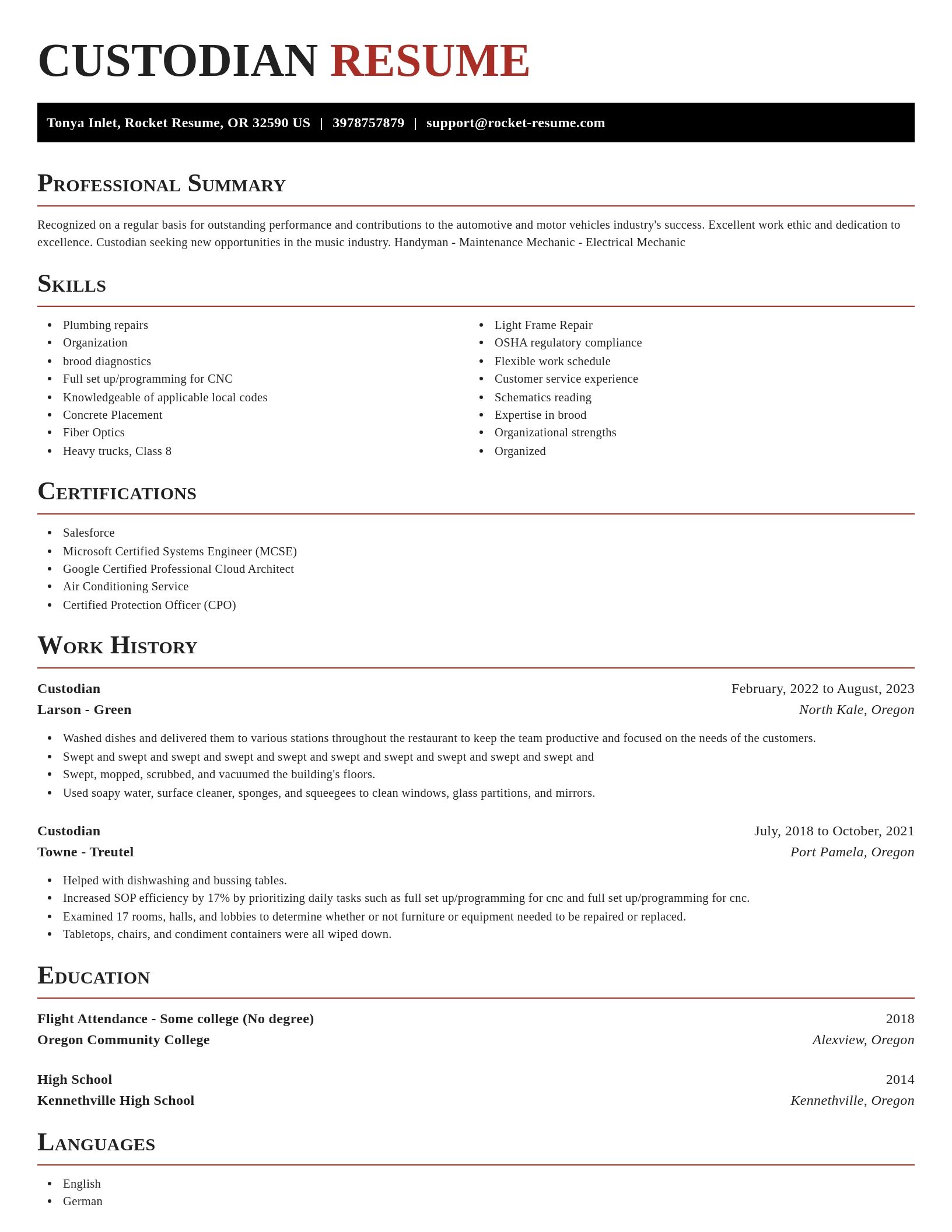 Exquisite resume template