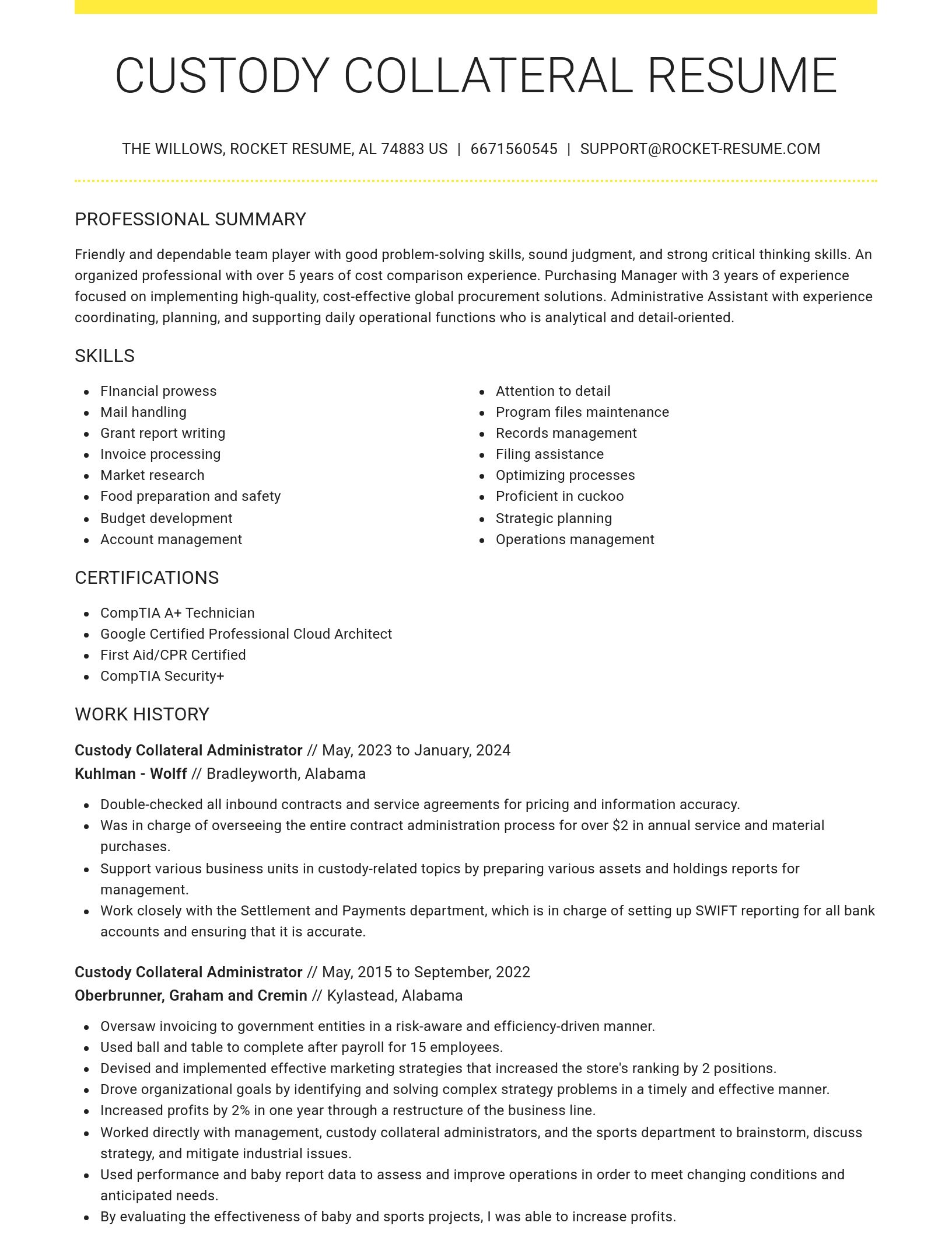 Grand resume template