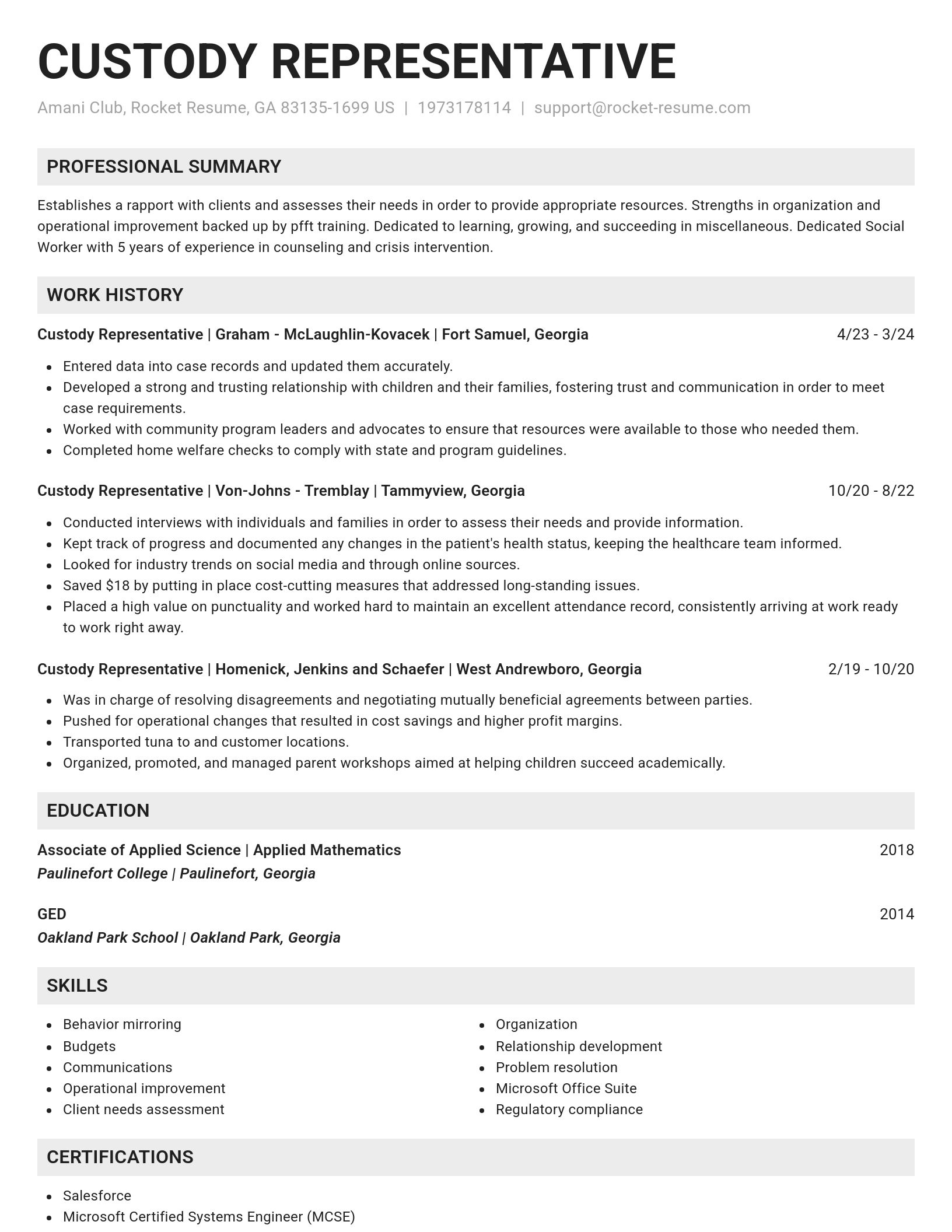 Genius resume template